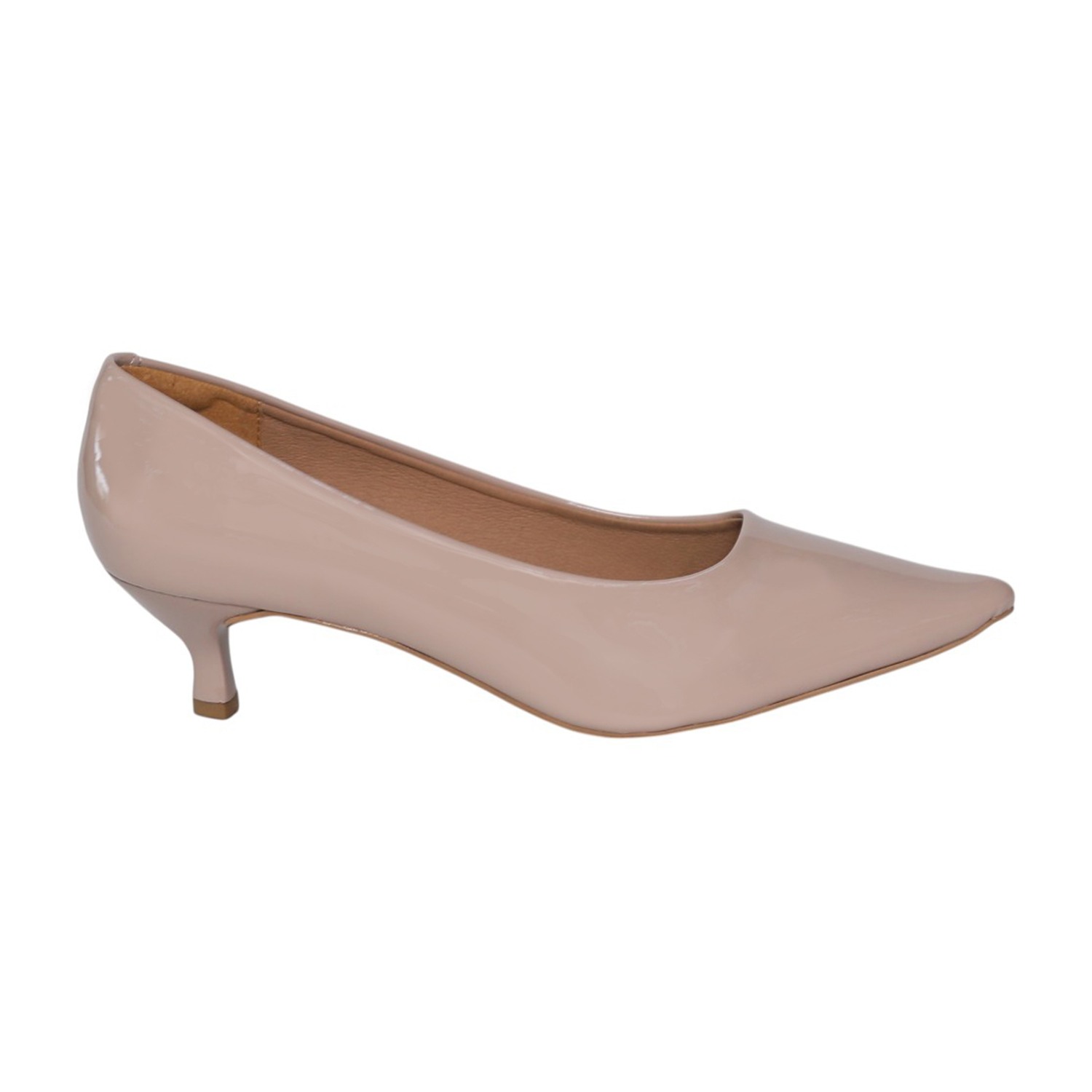 greta | Women Nude Pointed Toe Kitten Heel Pumps|2