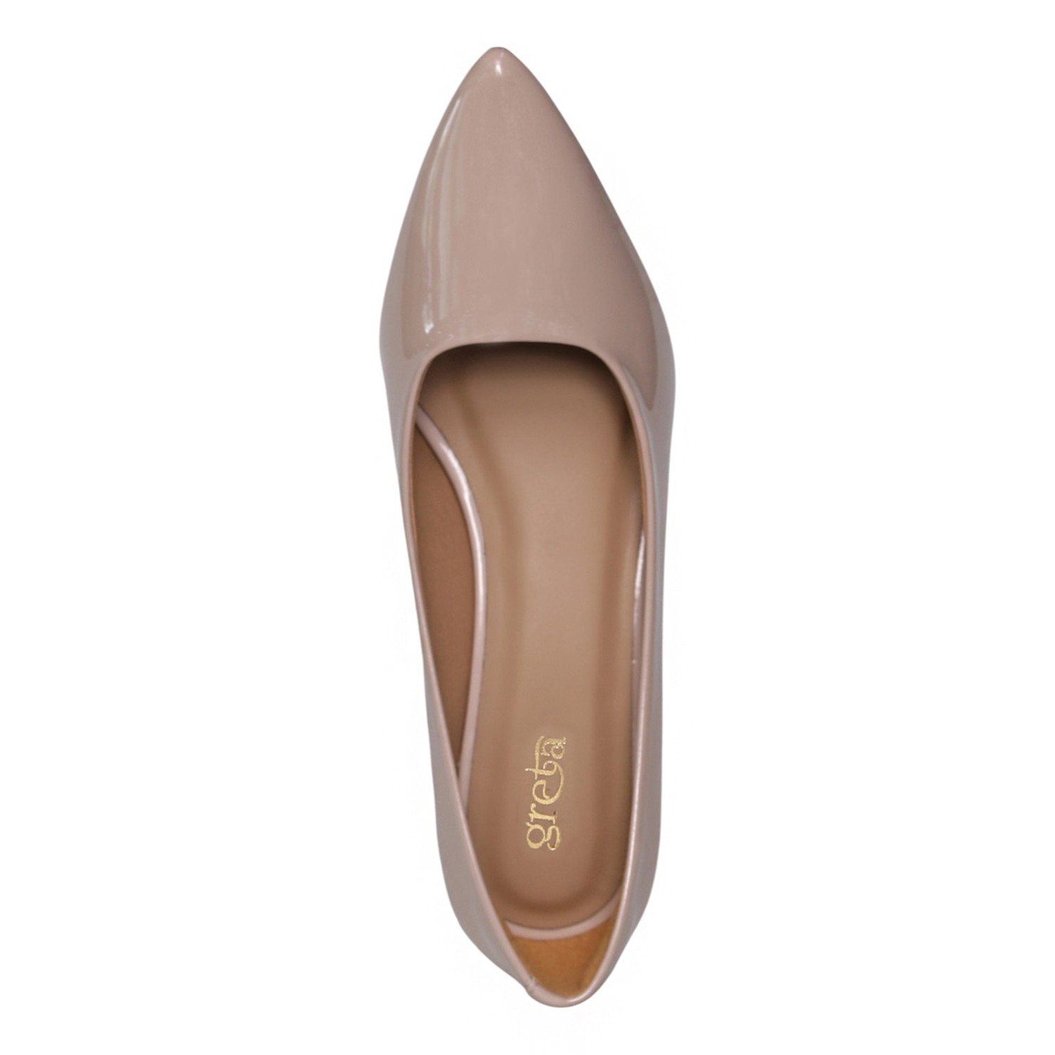greta | Women Nude Pointed Toe Kitten Heel Pumps|3