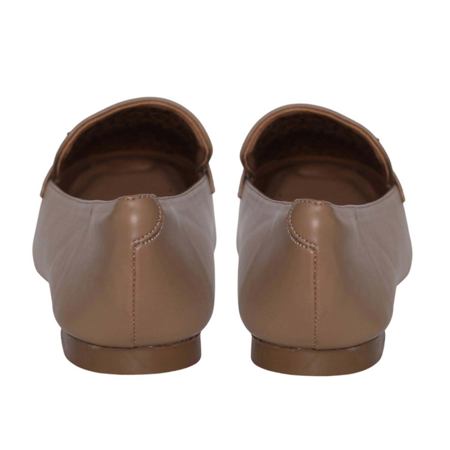 greta | Women Beige Laser-Cut Flat Loafers|6