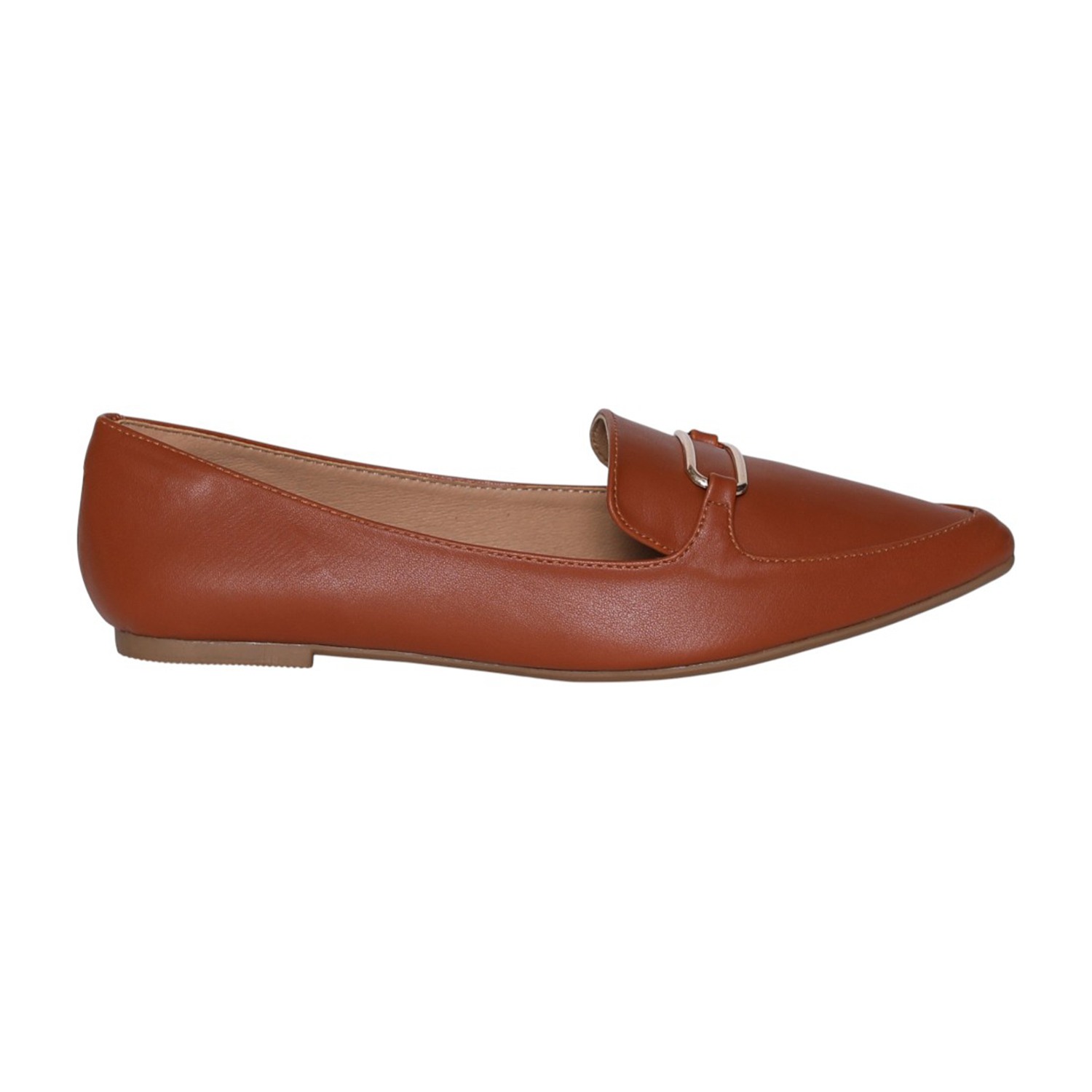 greta | Chic Charcoal Tan Pointed-Toe Loafers|2