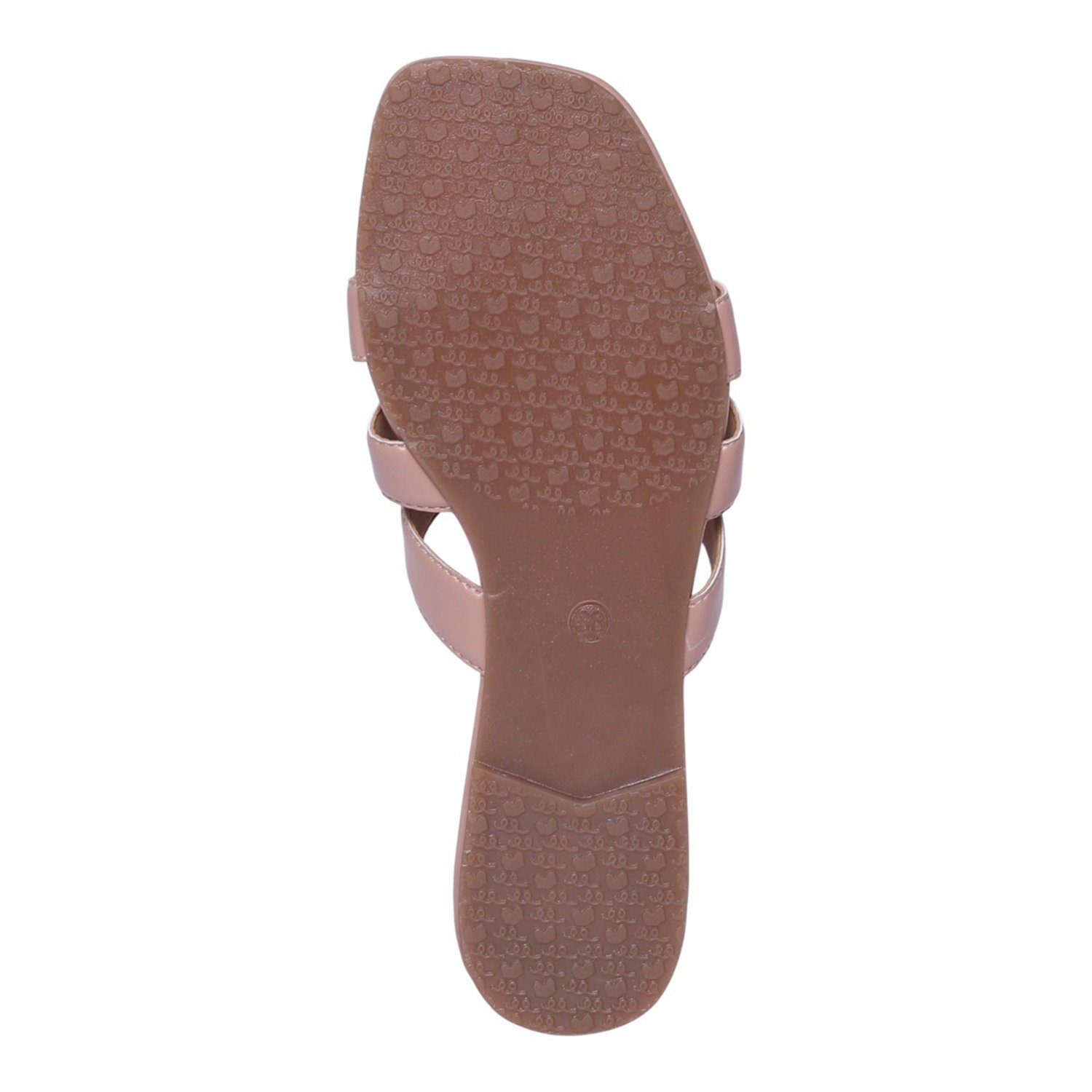 Women Peach Luxe Stud Detail Slides