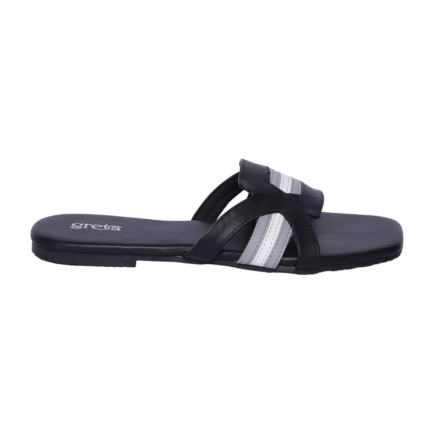 Women Grey-Black Élan Cross Slides