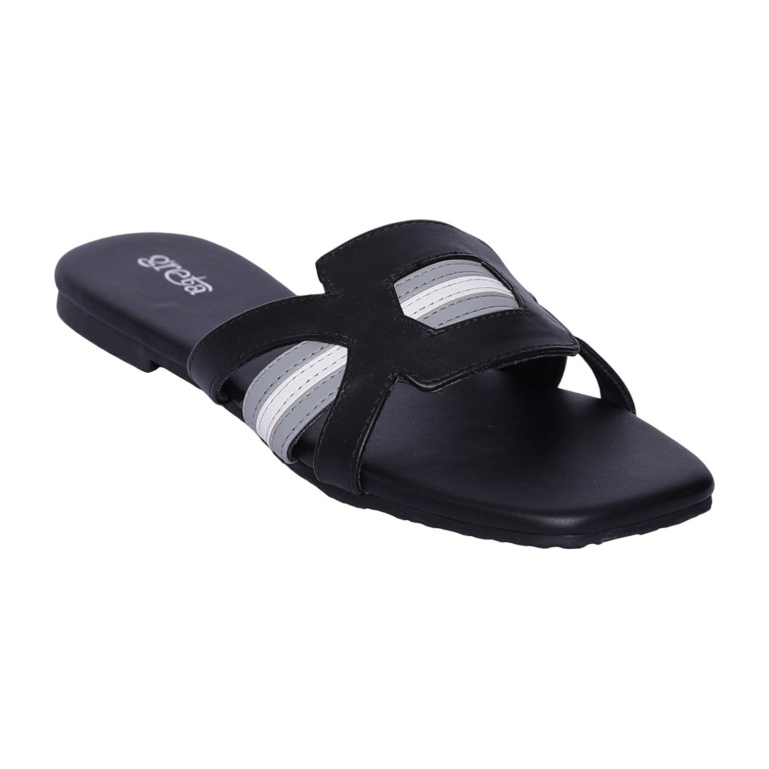 Women Grey-Black Élan Cross Slides