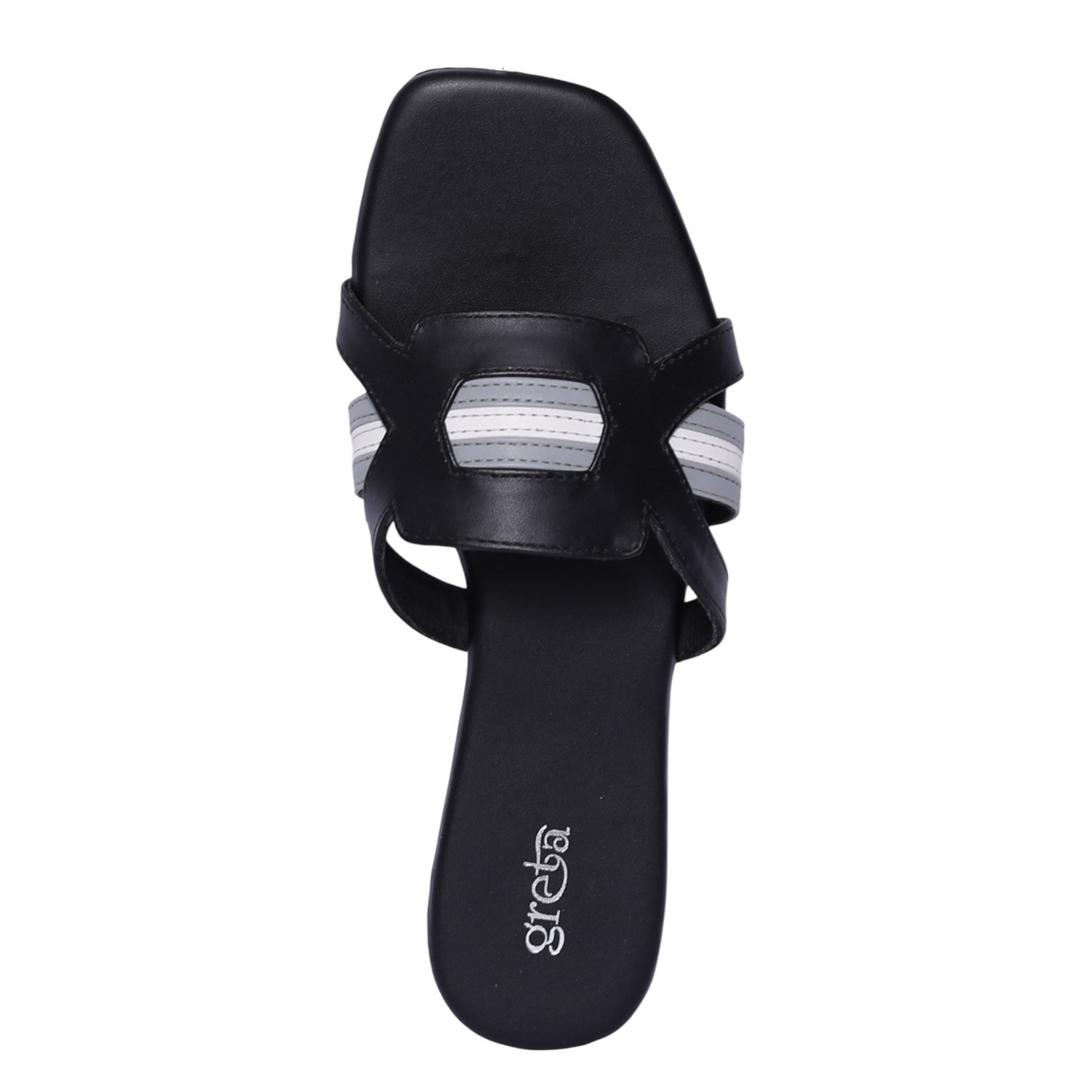 Women Grey-Black Élan Cross Slides