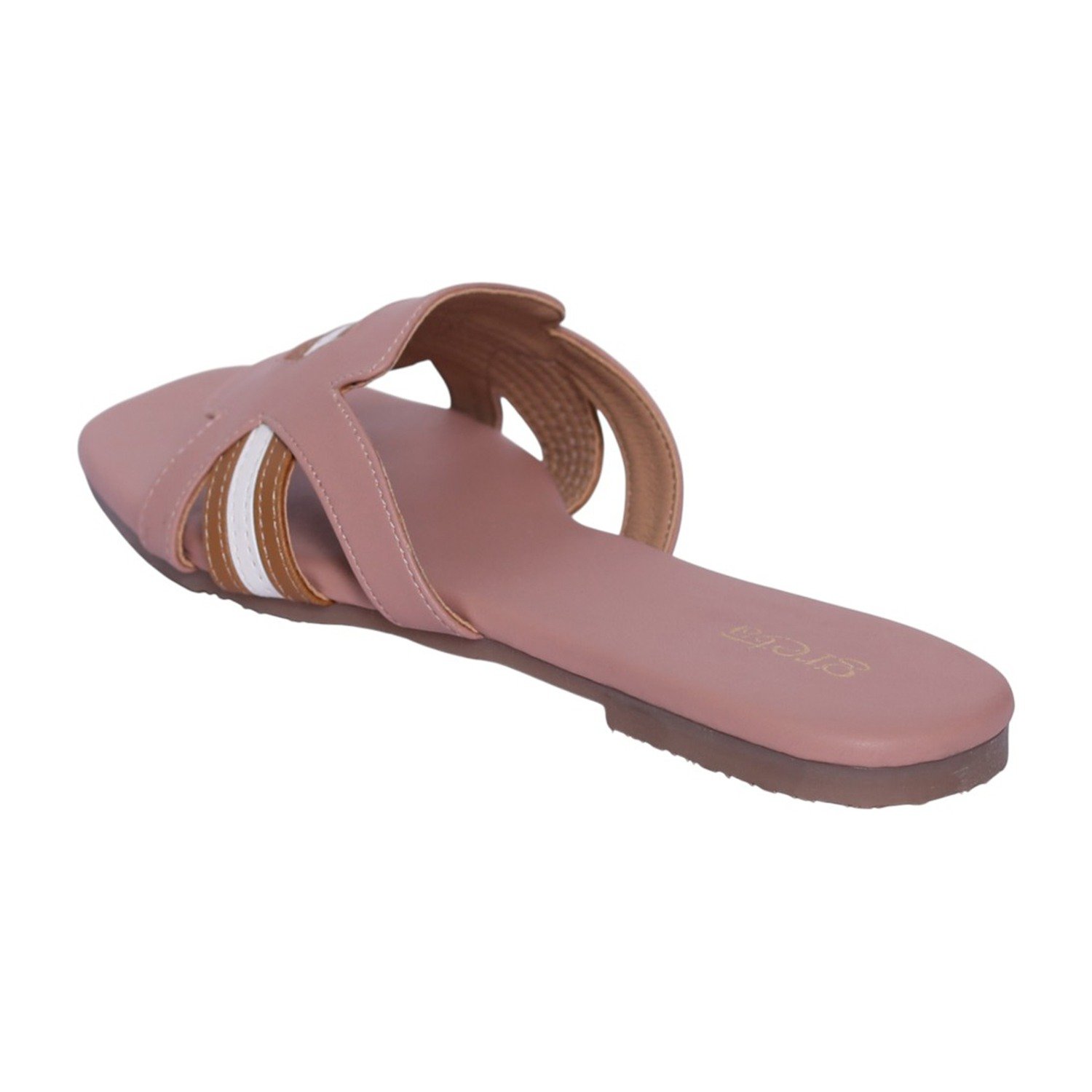 Women Tan-Peach Élan Cross Slides