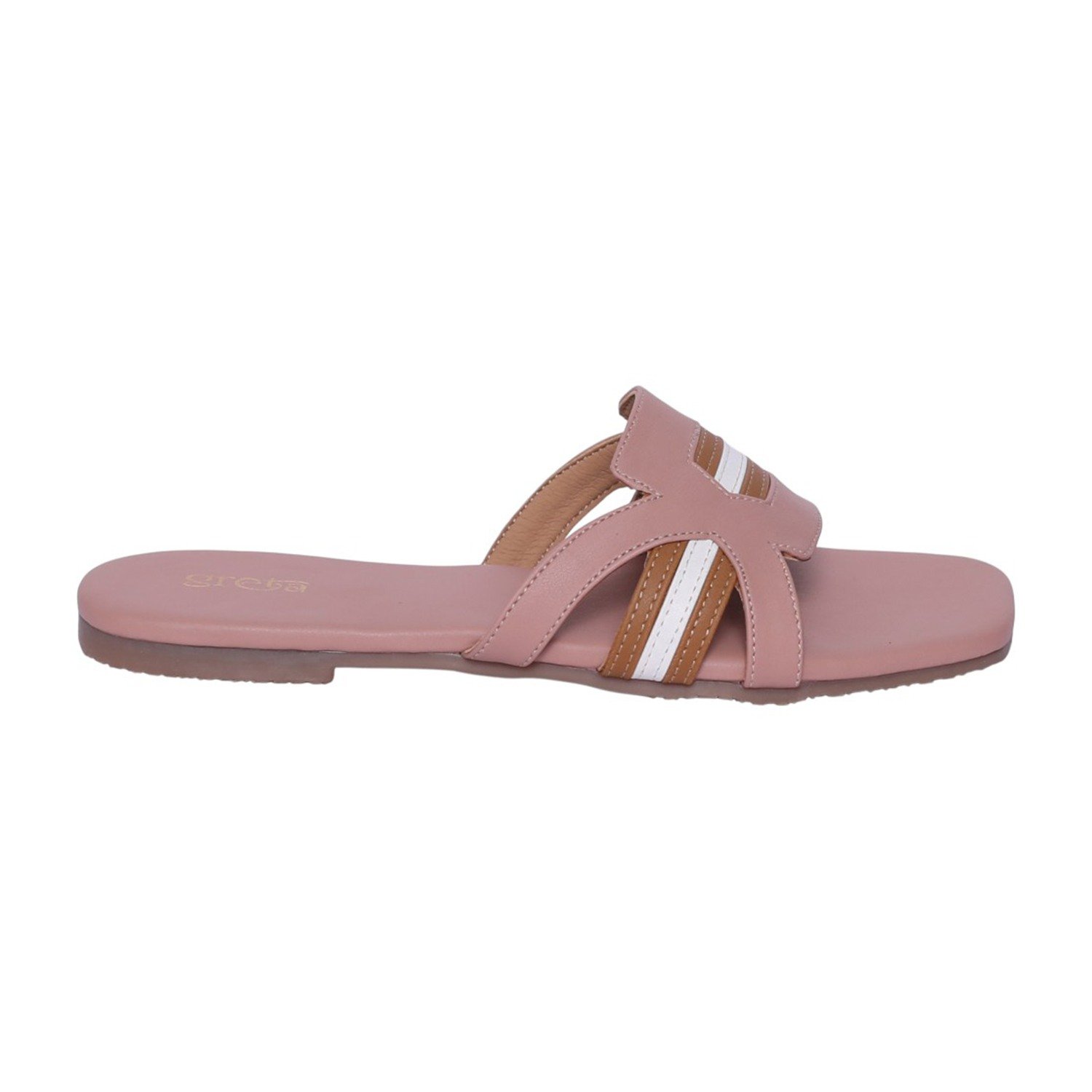 Women Tan-Peach Élan Cross Slides