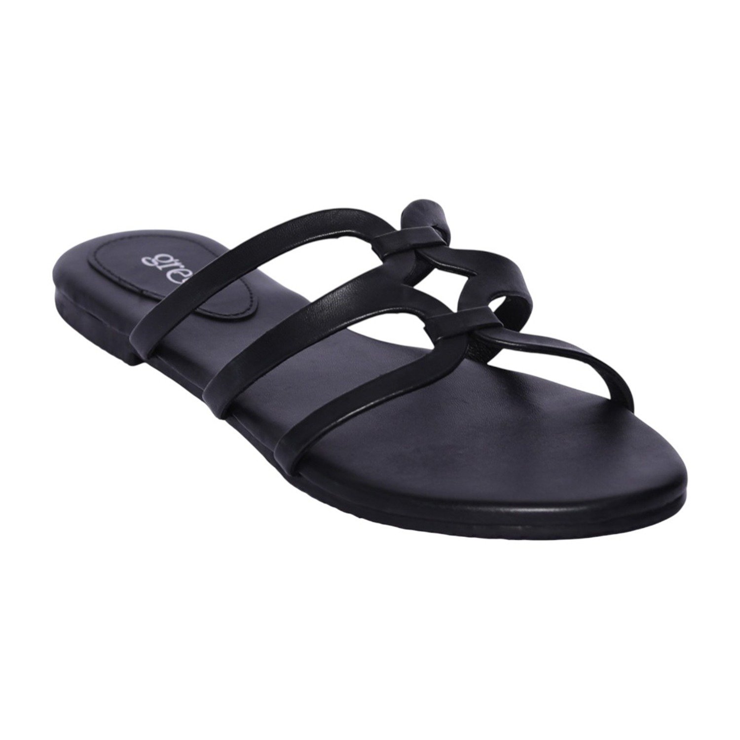 Women Black Lumière Loop Sandals