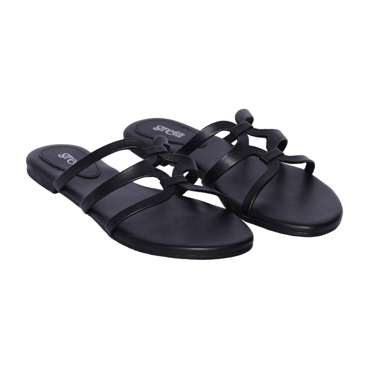Women Black Lumière Loop Sandals