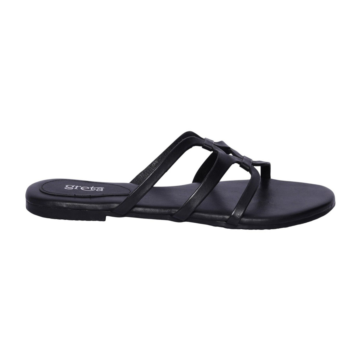 Women Black Lumière Loop Sandals
