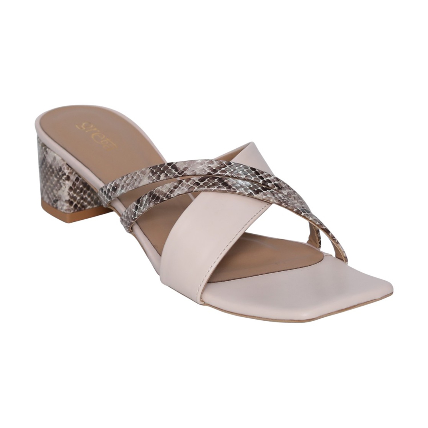 Women Pearl Viper Block Heels