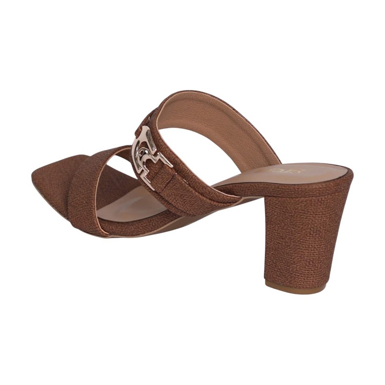 Women Cocoa Emblem Block Heels