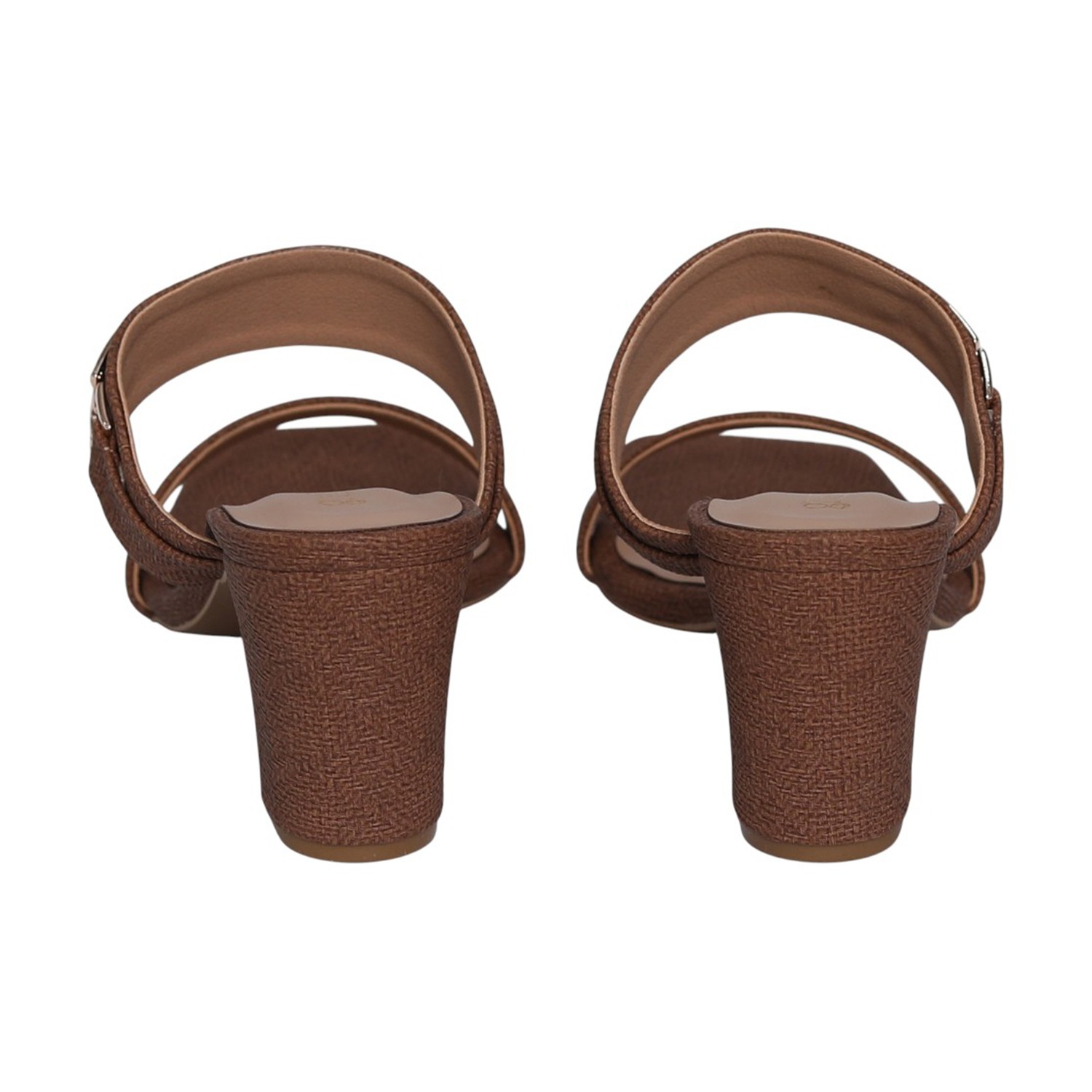 Women Cocoa Emblem Block Heels