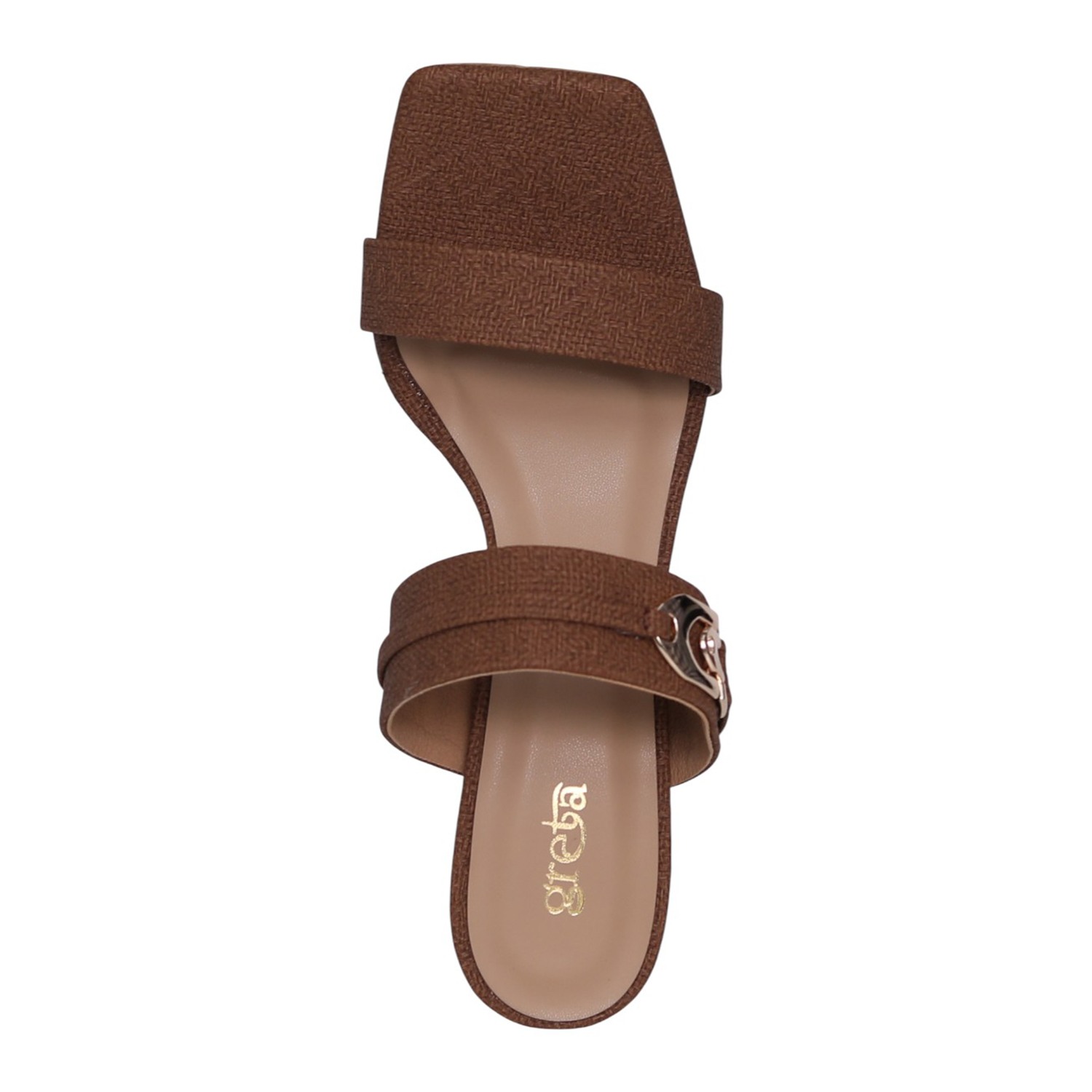 Women Cocoa Emblem Block Heels