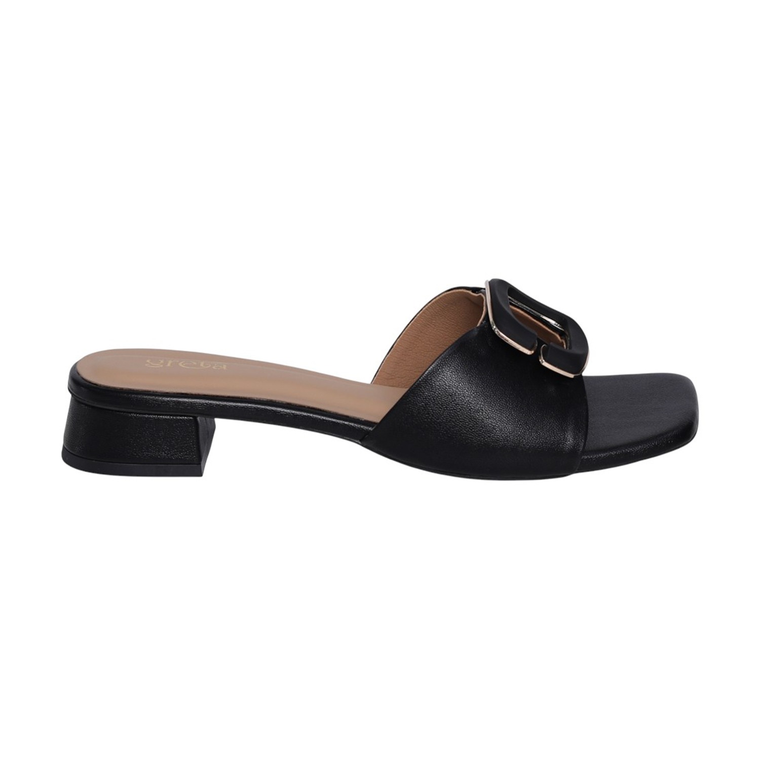 greta | Women Midnight Frame Block Heels|2