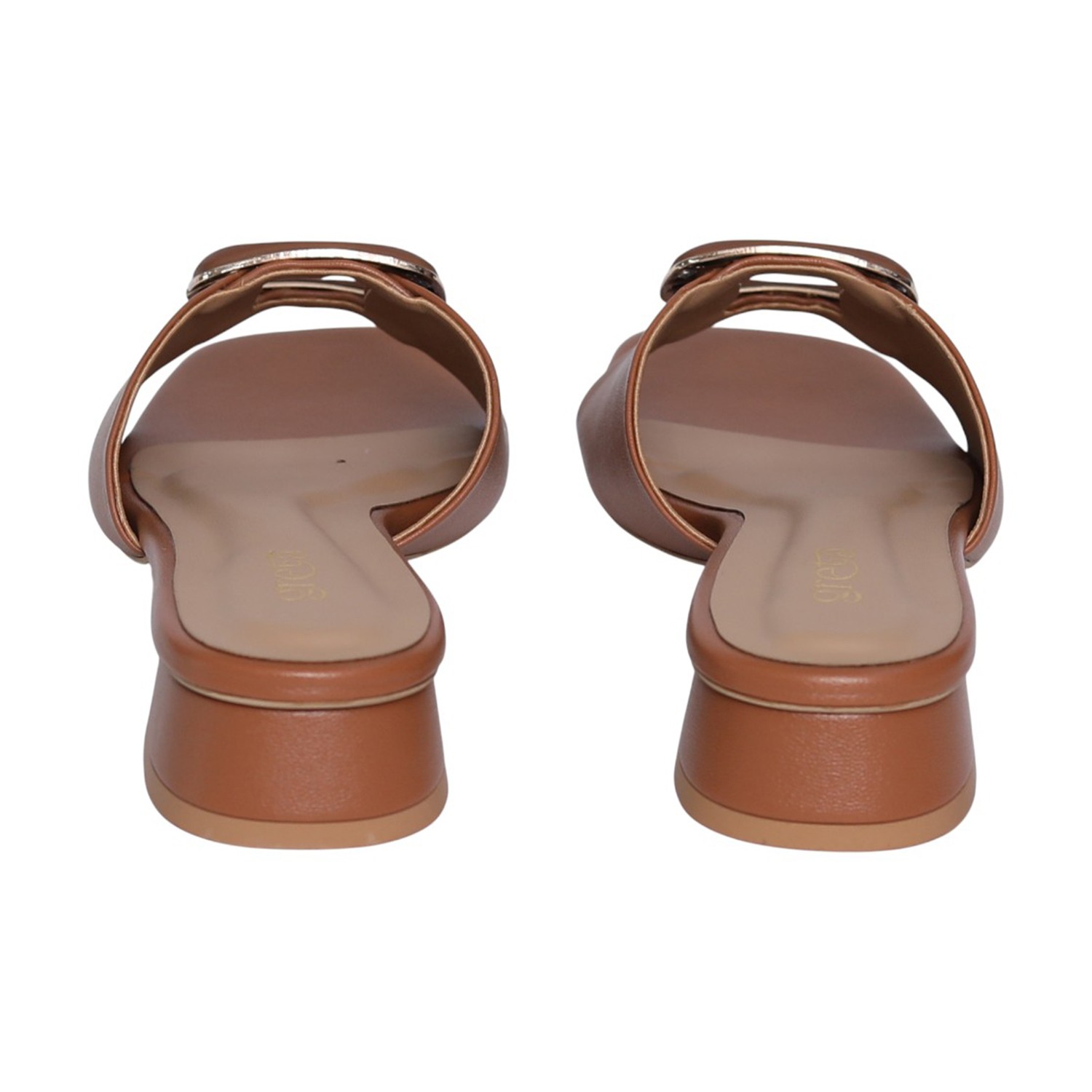 greta | Women Caramel Frame Block Heels|6