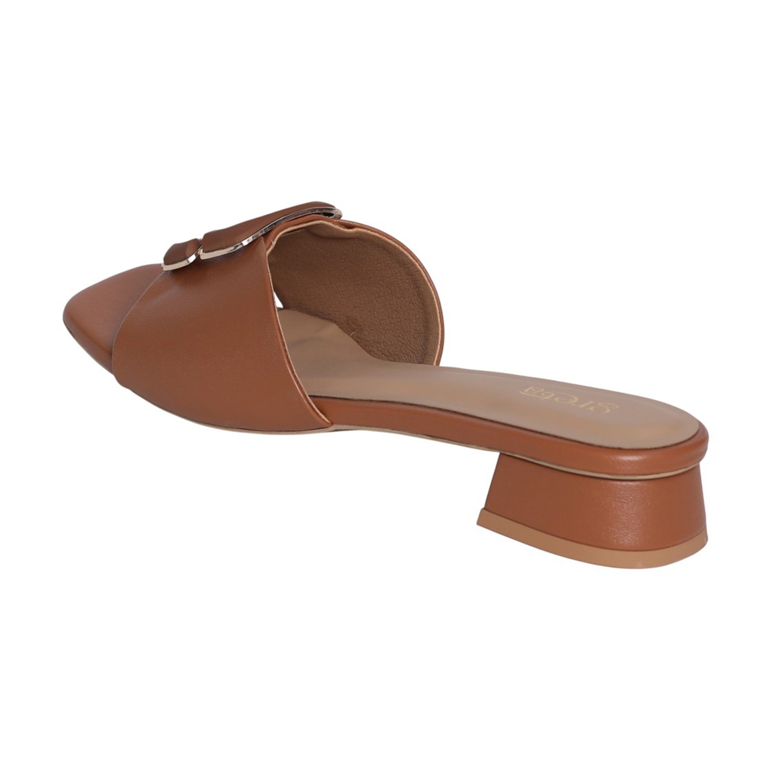 greta | Women Caramel Frame Block Heels|4