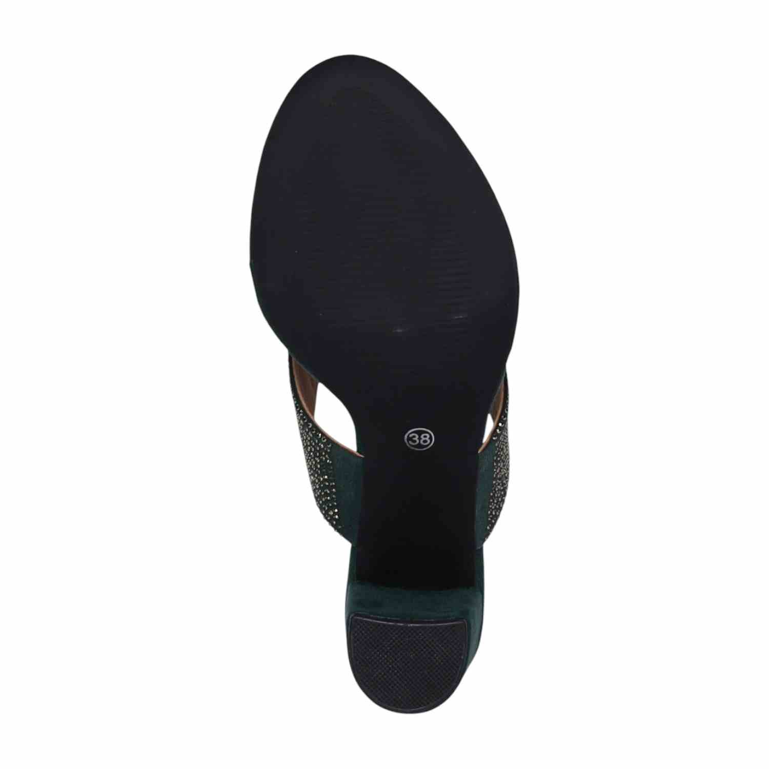 Women Emerald Dazzle Block Heels