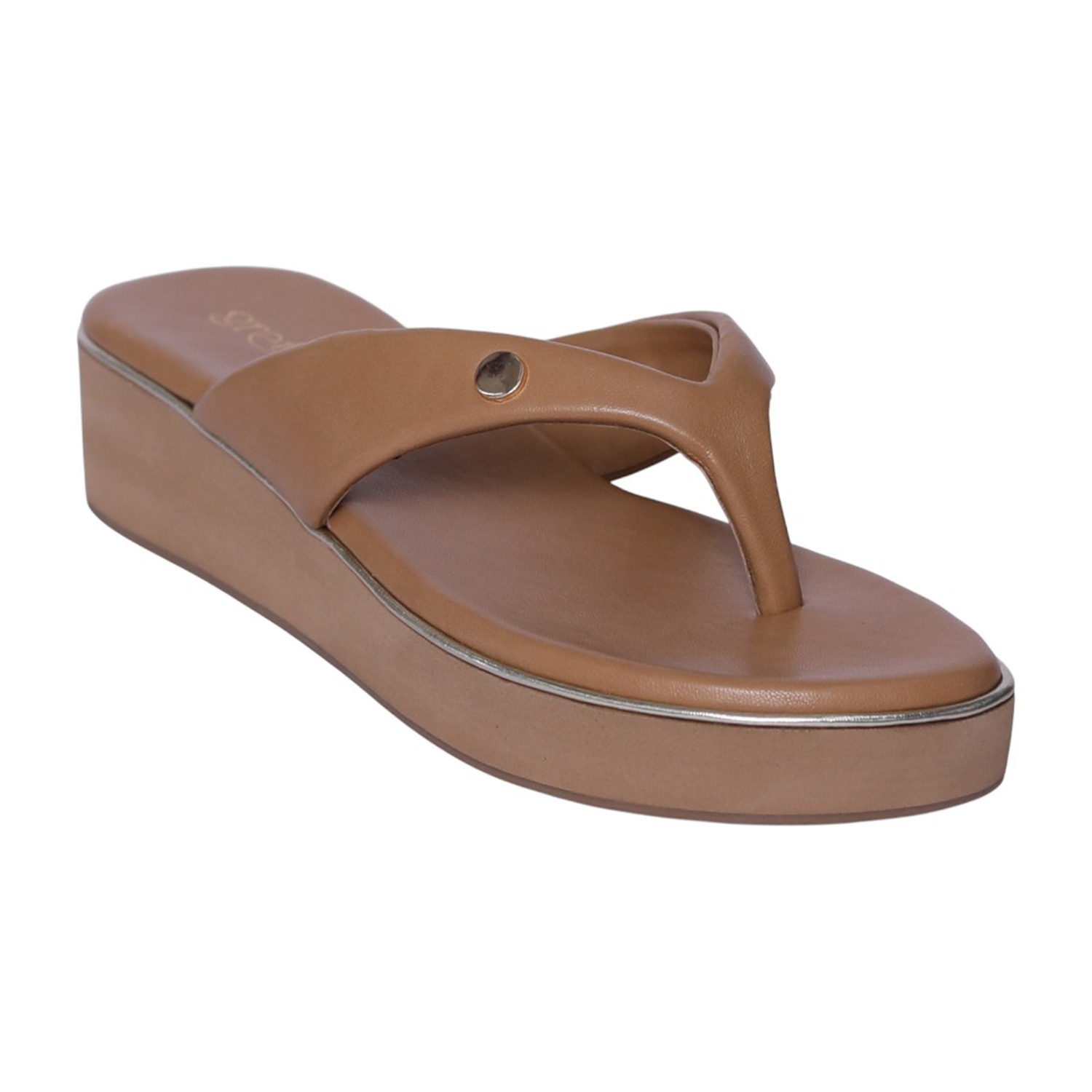 Women Beige Elevé Wedge Sandals