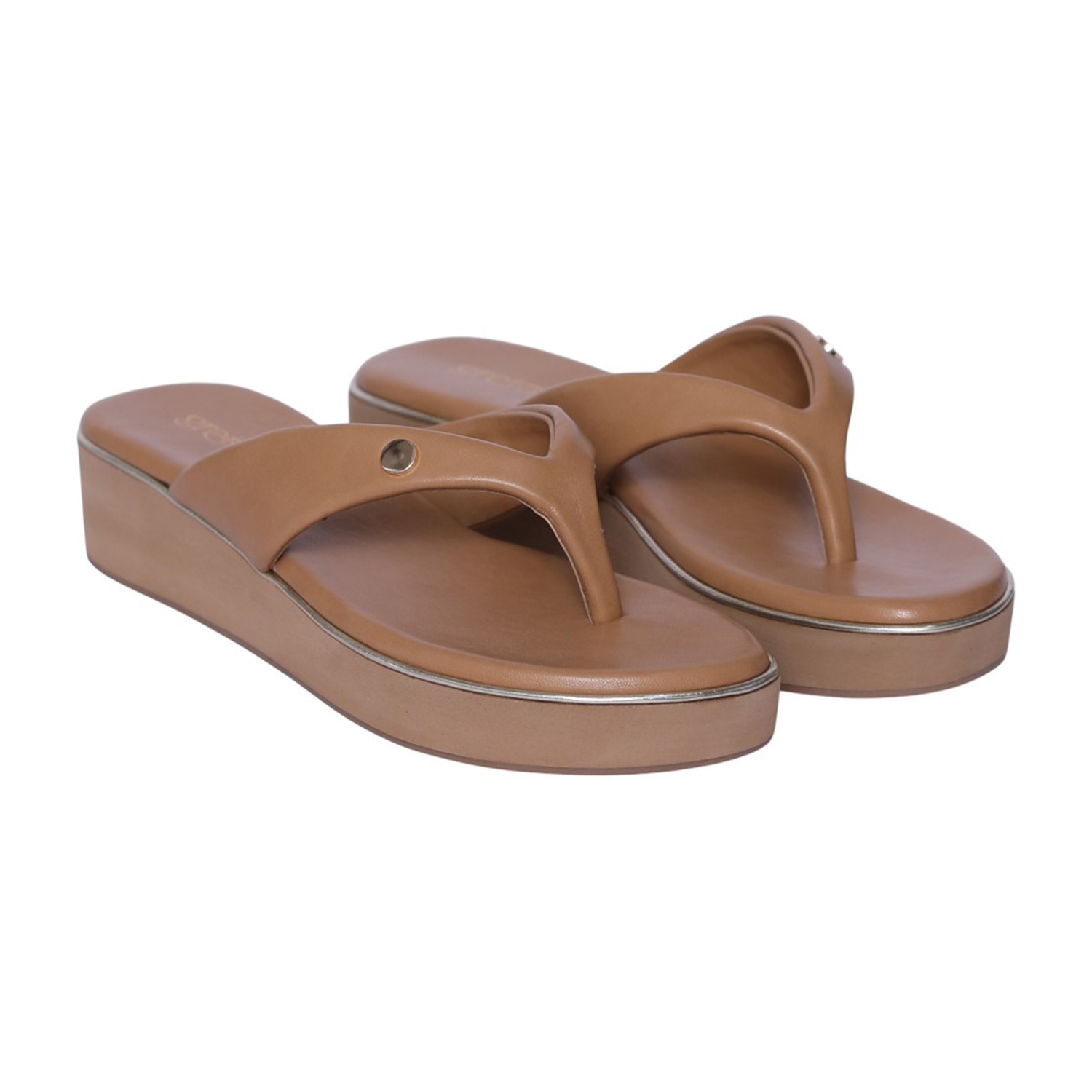 Women Beige Elevé Wedge Sandals