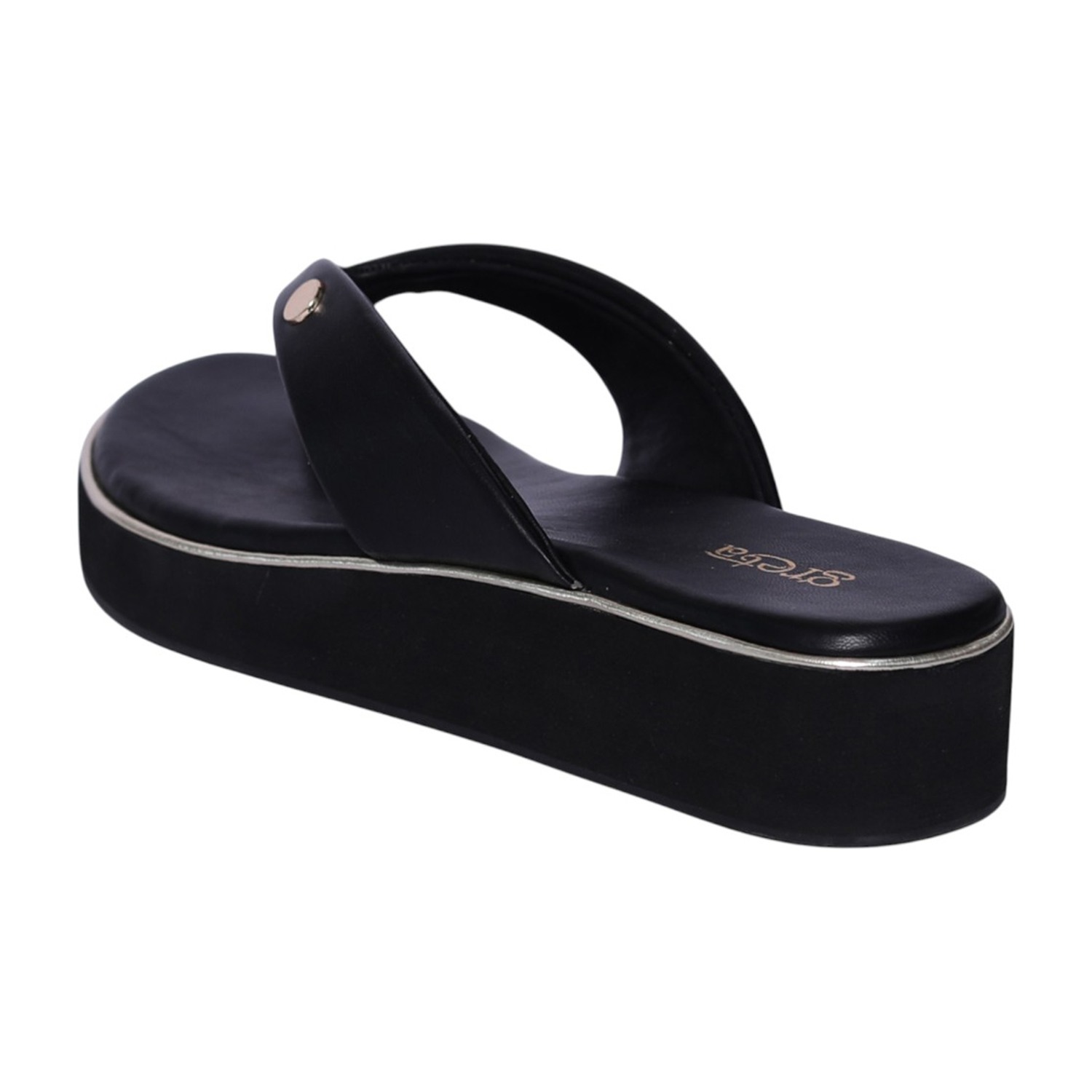 Women Black Elevé Wedge Sandals
