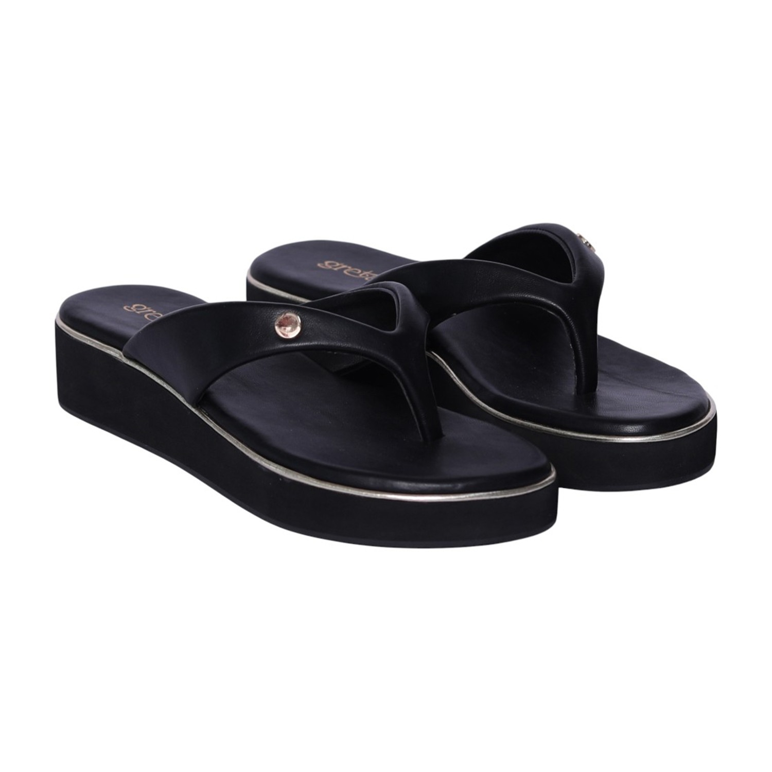 Women Black Elevé Wedge Sandals