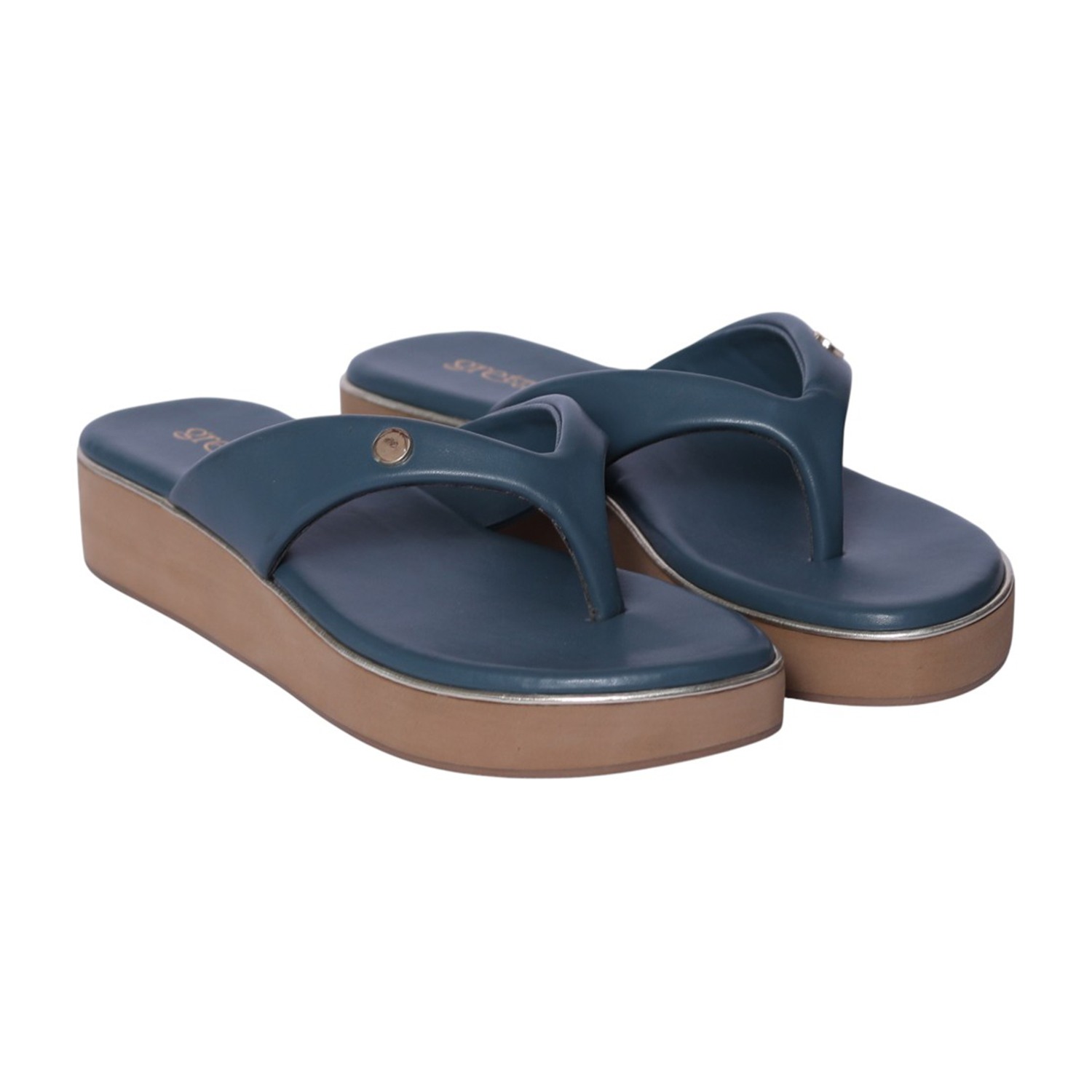 Women Green Elevé Wedge Sandals