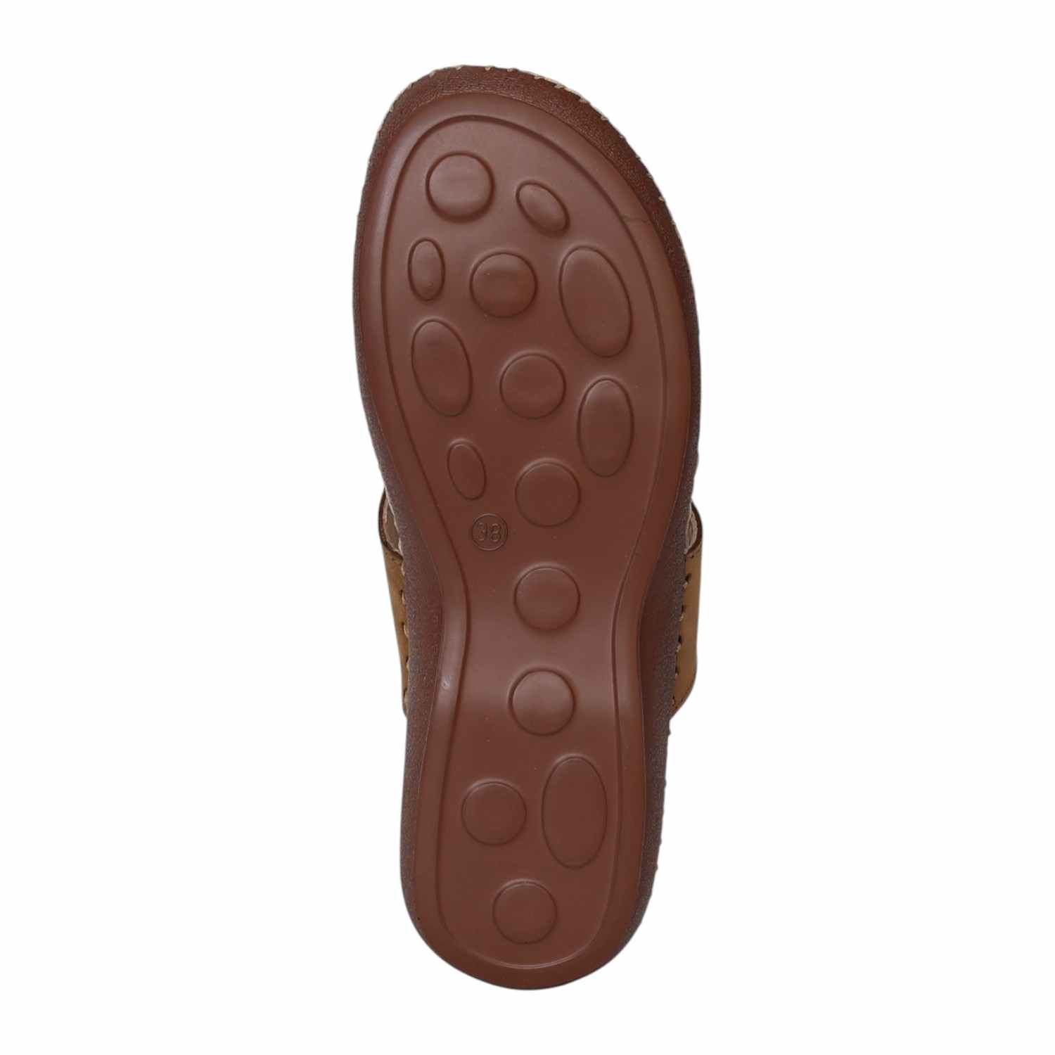 Women Beige Polished Wedge Sandals