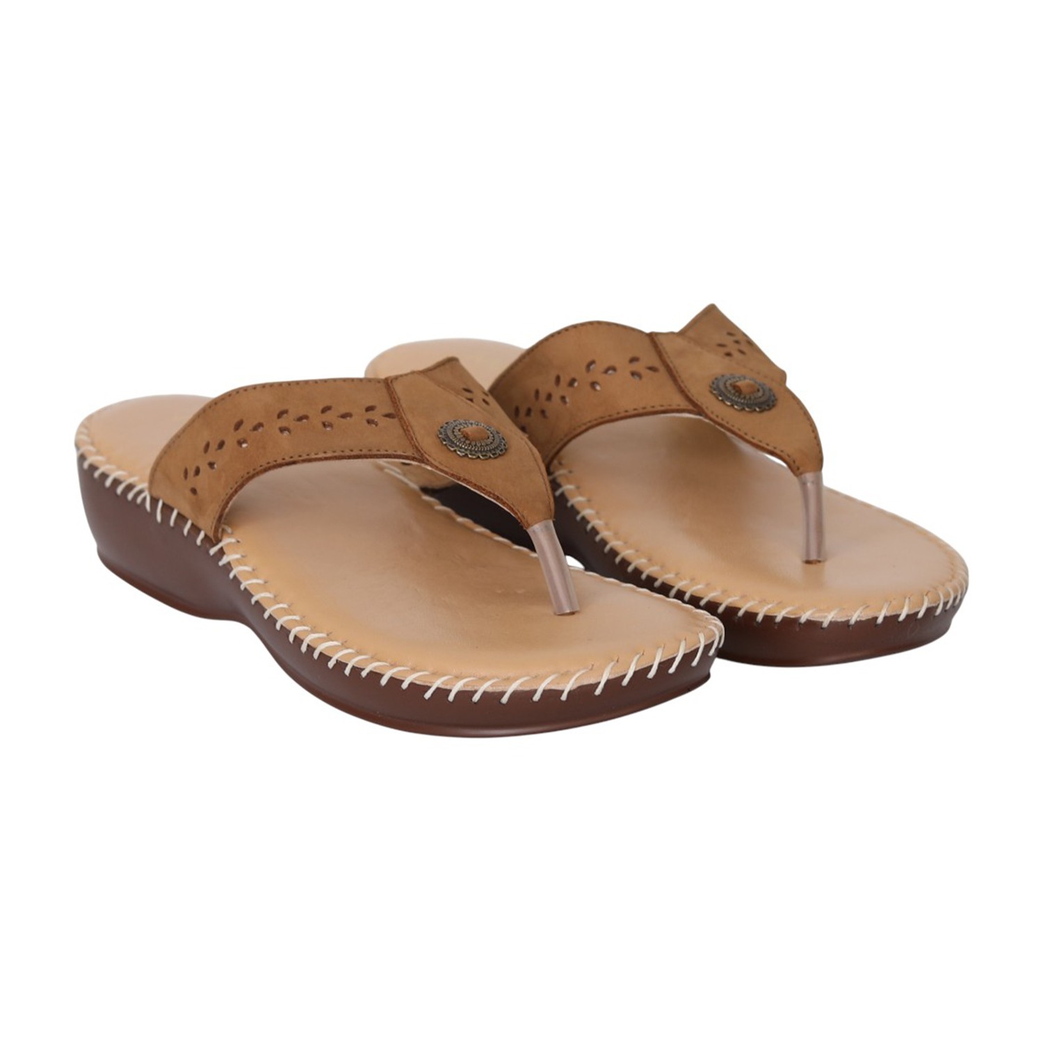 Women Beige Grace Wedge Sandals