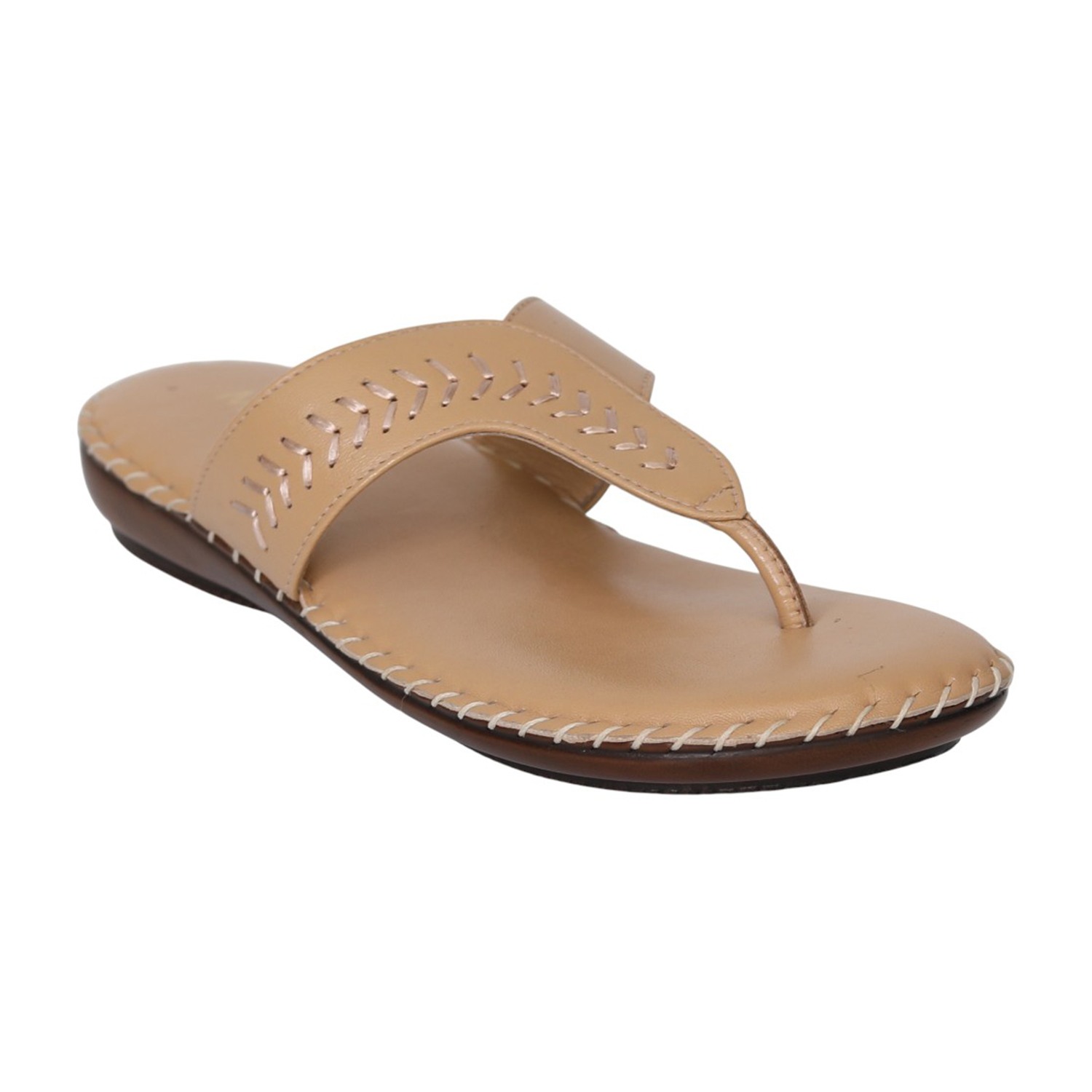 Women Beige Soft Walk Sandals