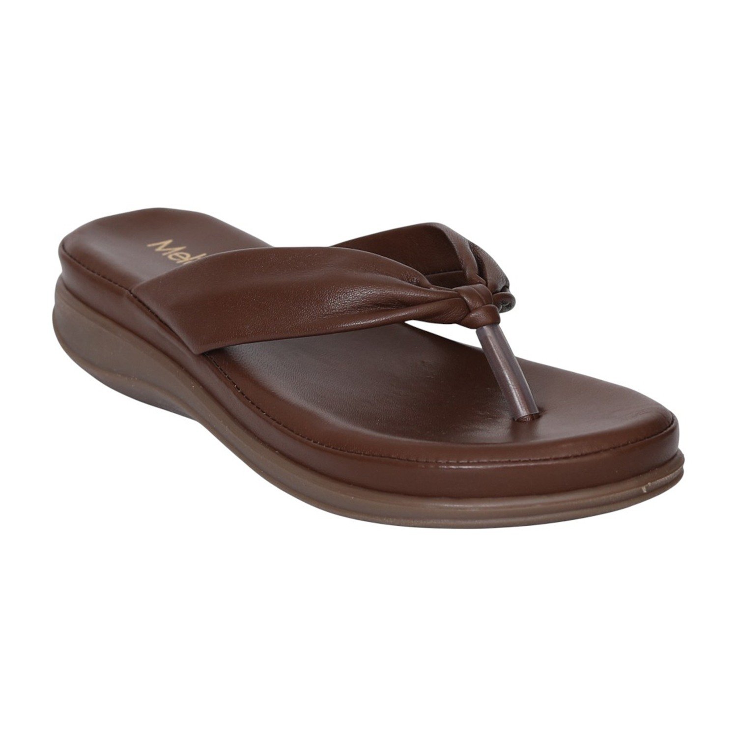 Women Brown Soft Knot Sandals