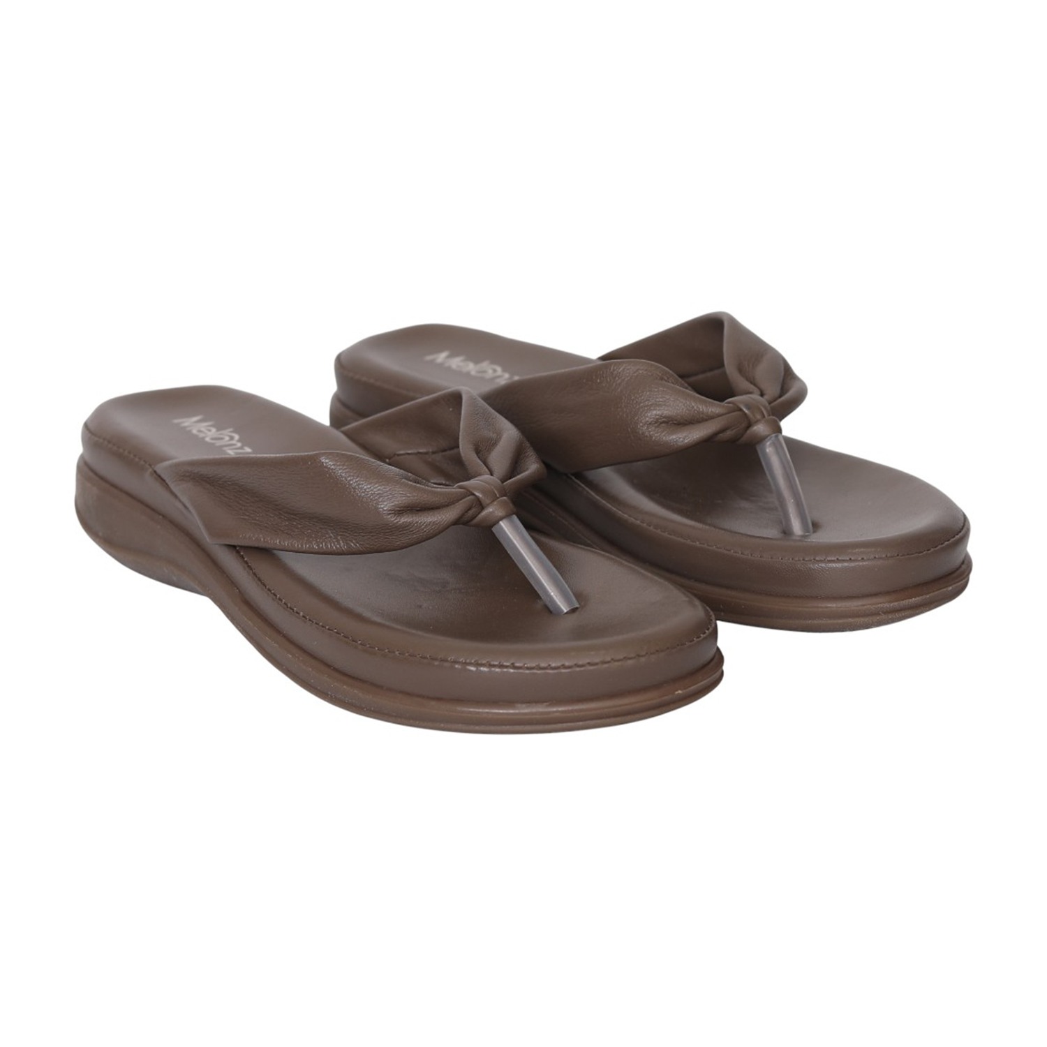 Women Chickoo Soft Knot Sandals