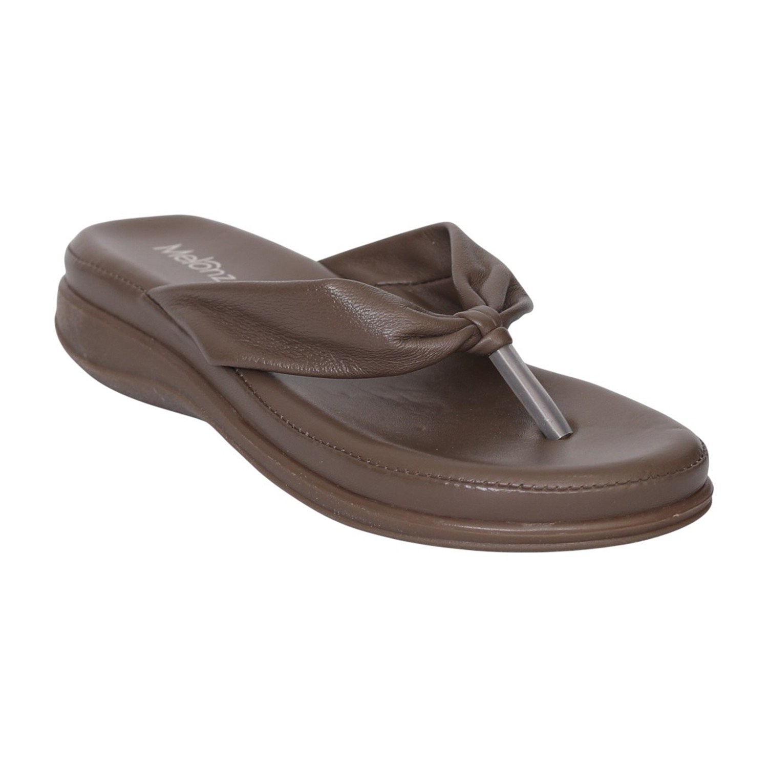 Women Chickoo Soft Knot Sandals