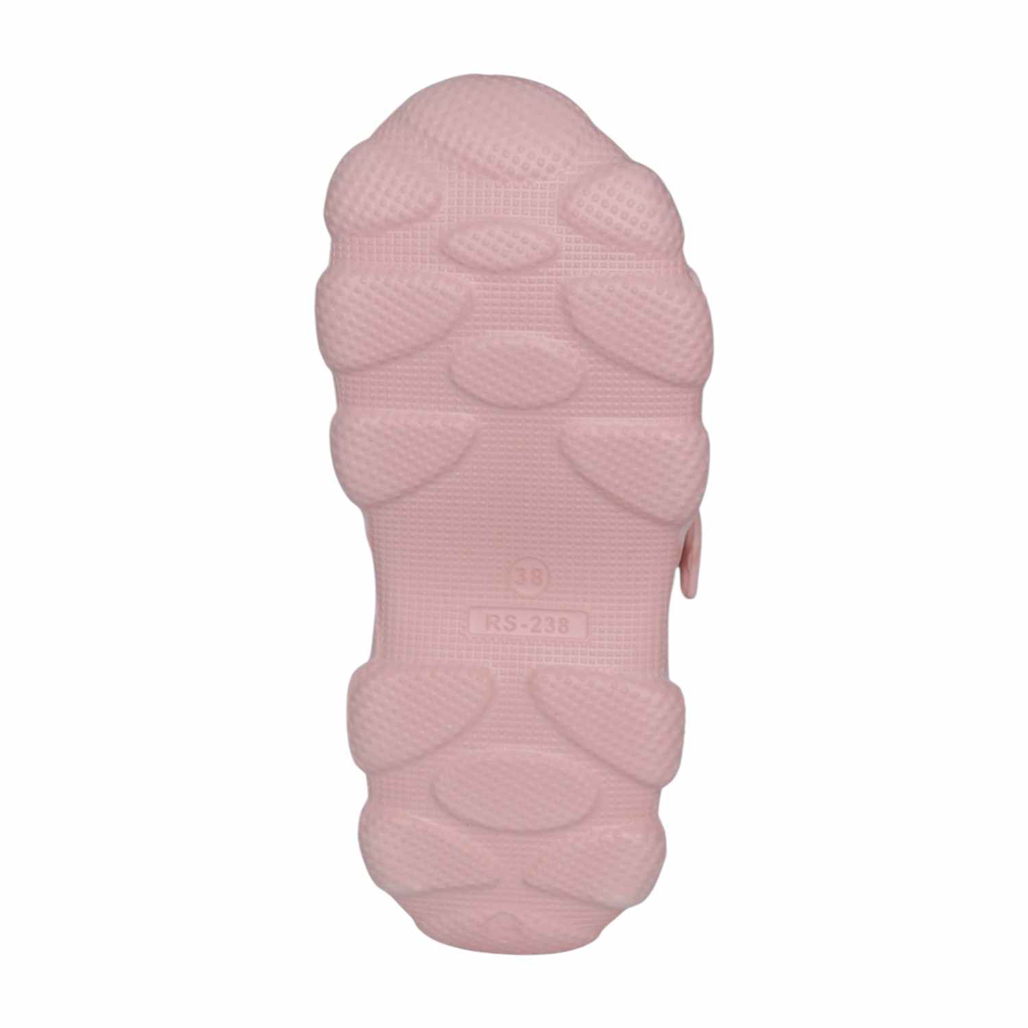 Womens Soft Pink Double Buckle Comfort Slides