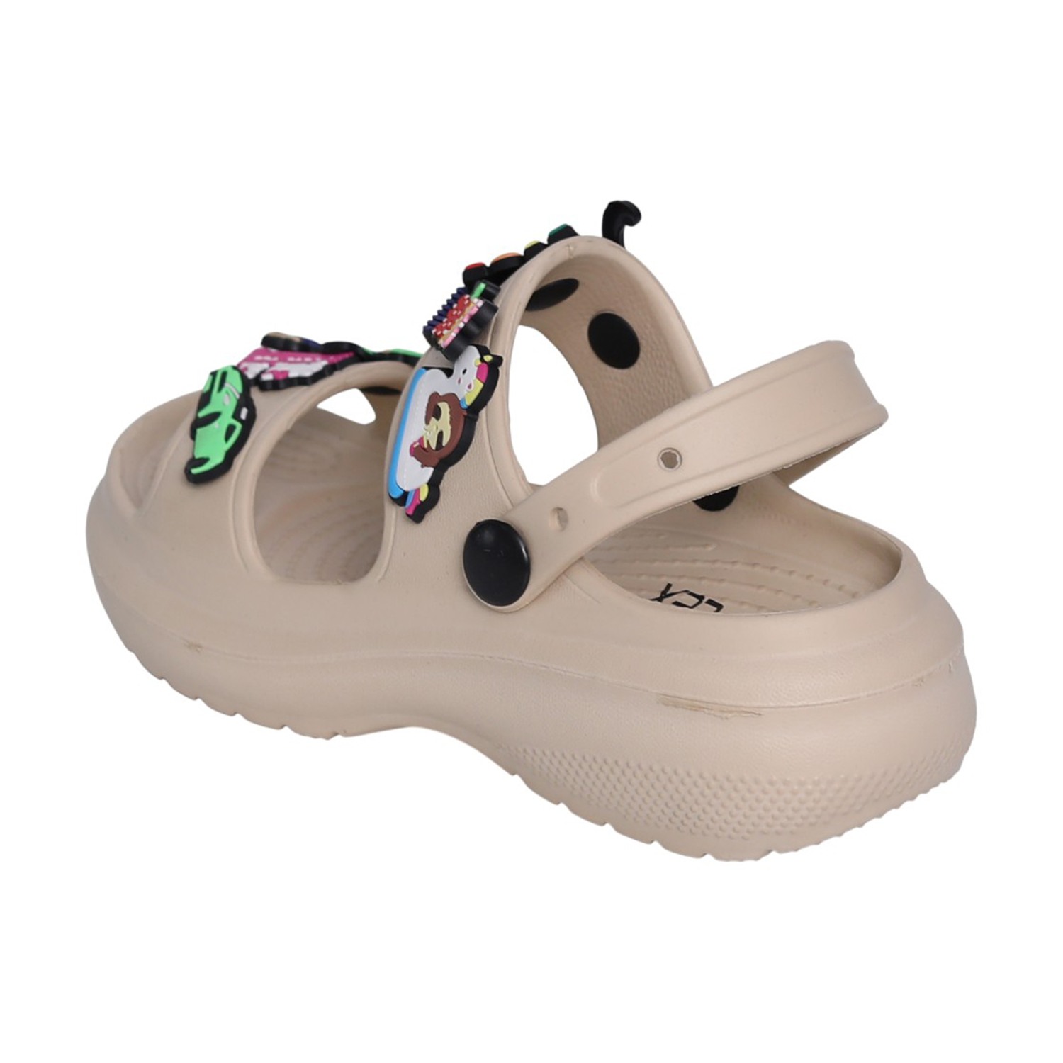 Kids Sand Beige Cartoon Patch Sandals