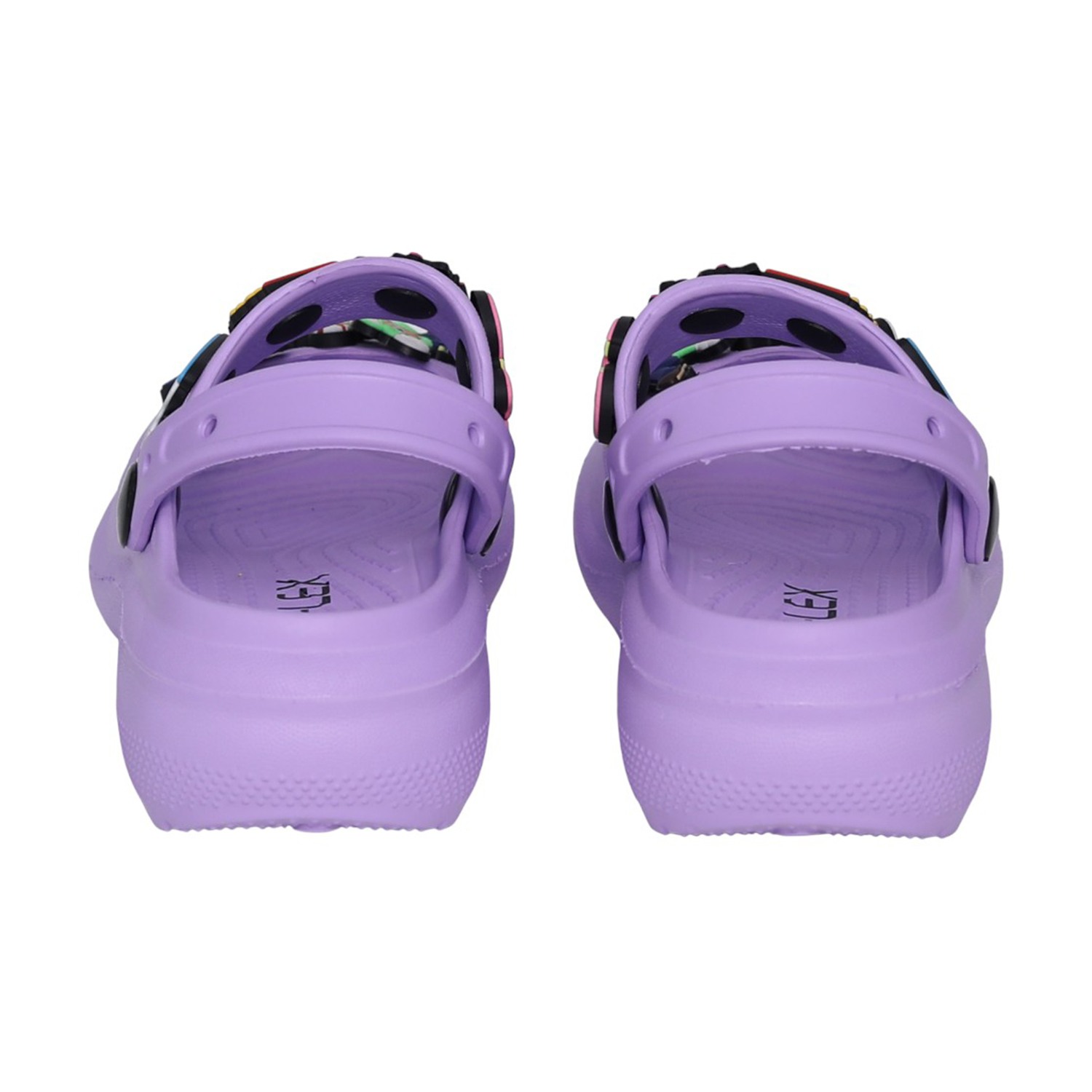 Kids Pastel Purple Cartoon Patch Sandals