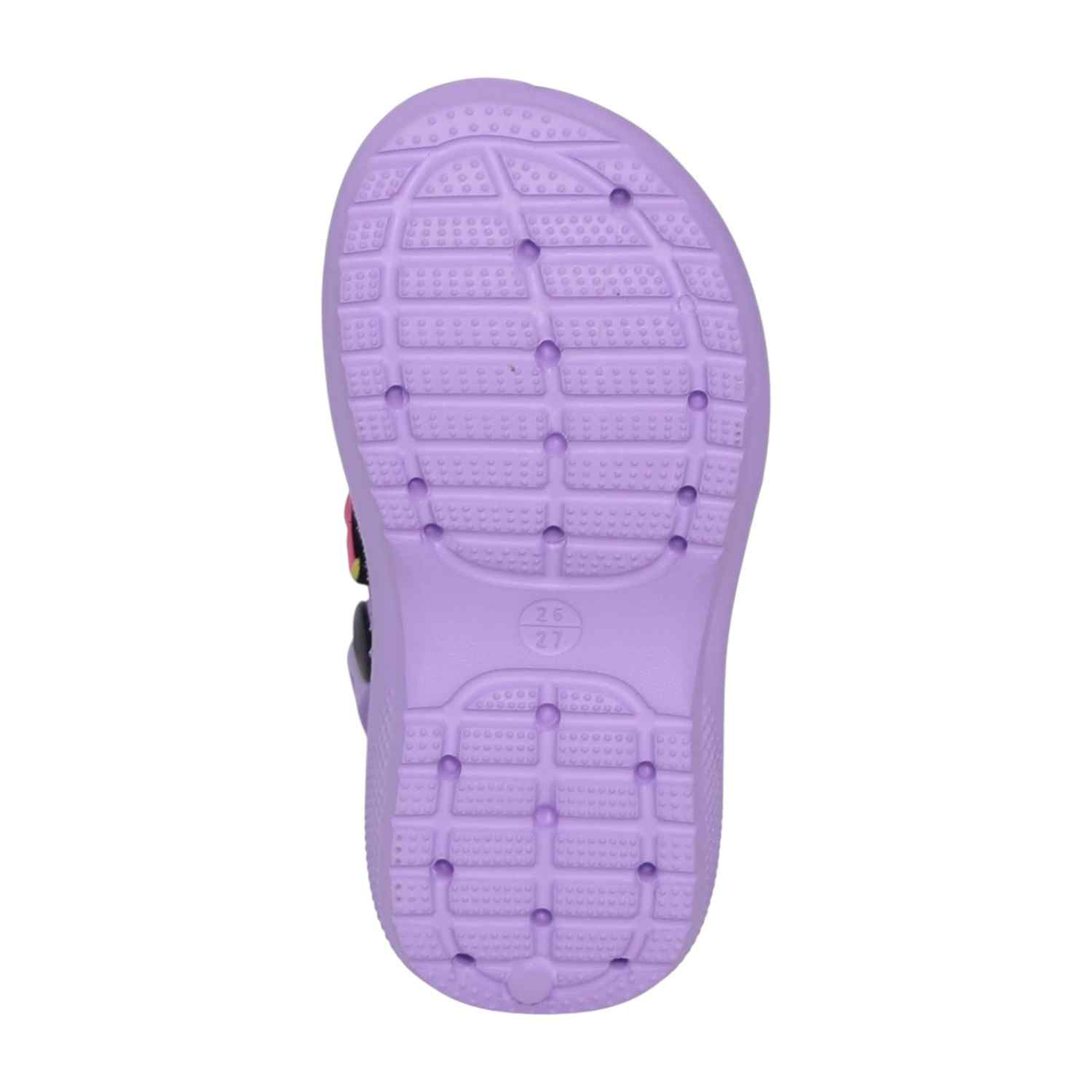 Kids Pastel Purple Cartoon Patch Sandals