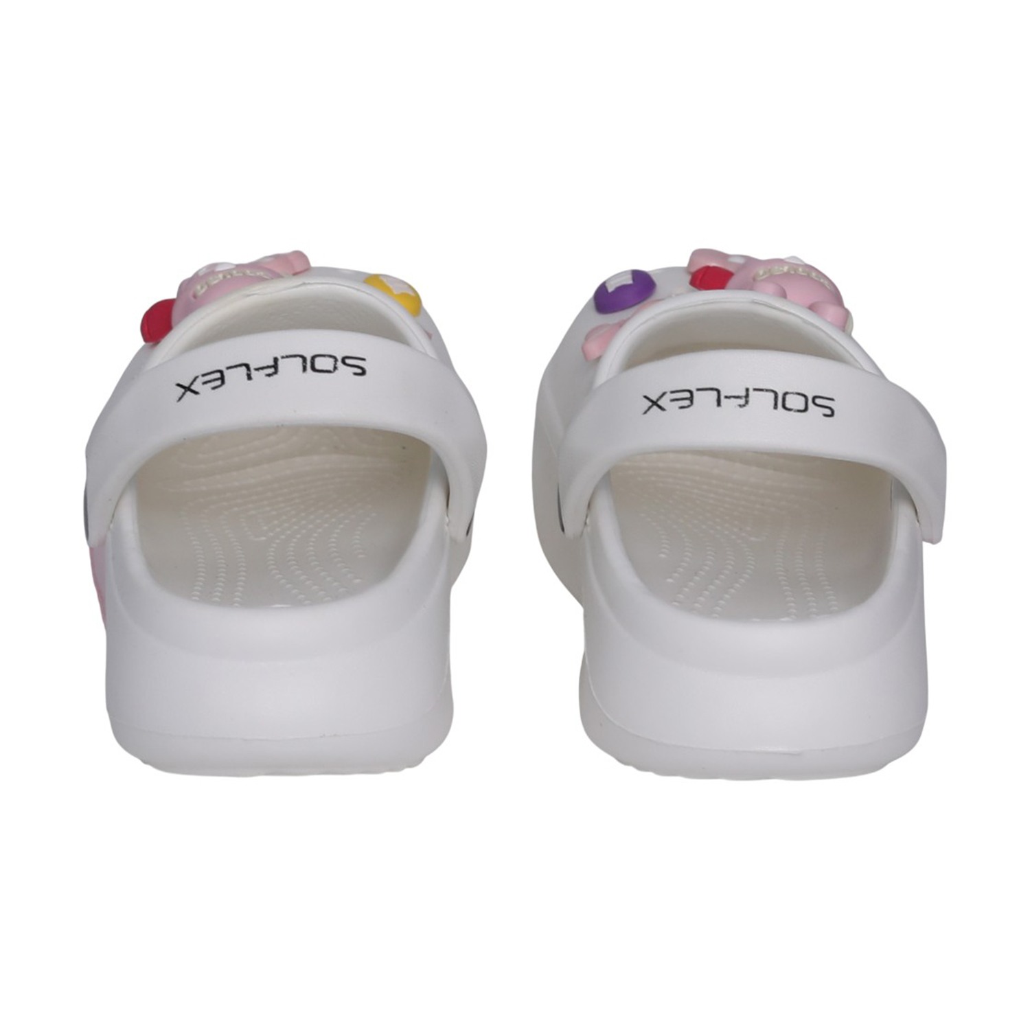 Kids Snow White Bunny Charm Clogs