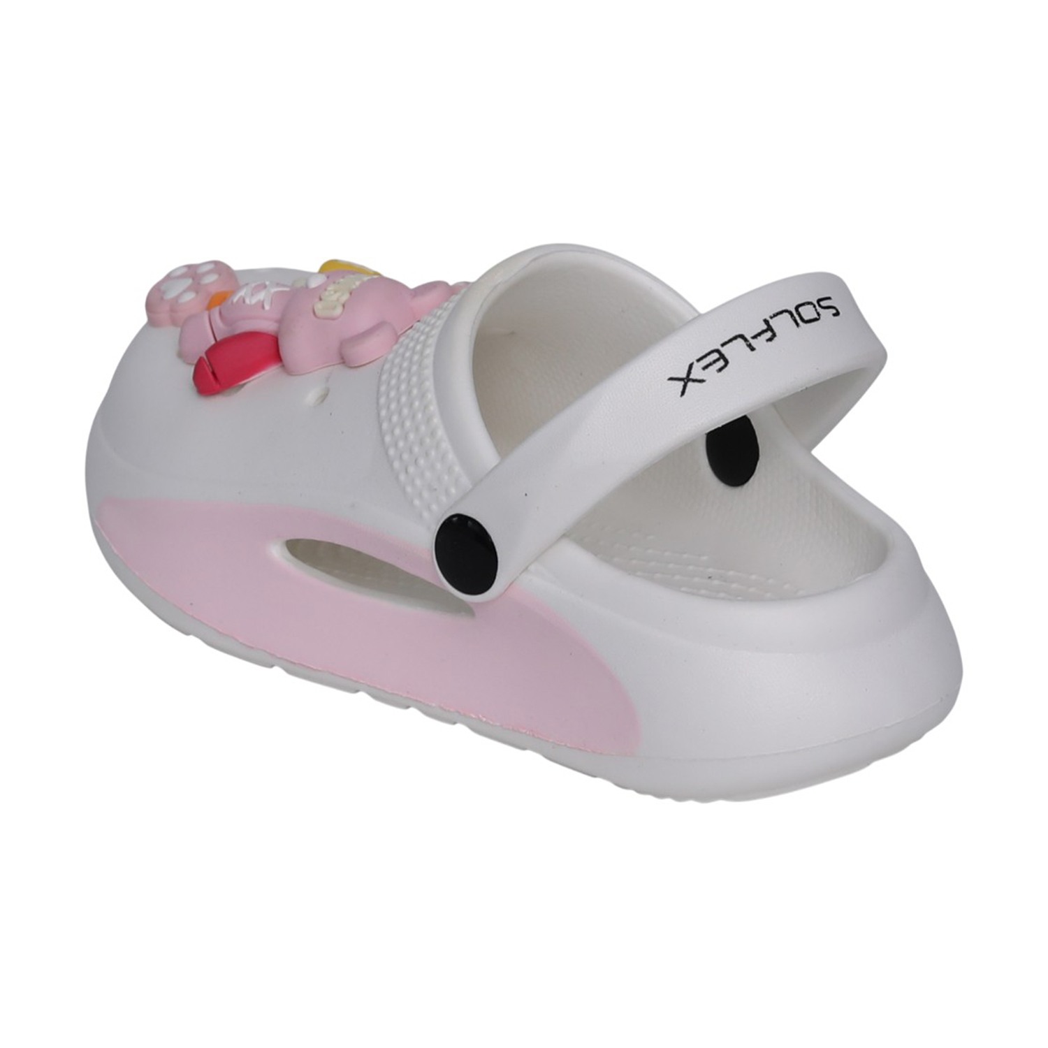 Kids Snow White Bunny Charm Clogs