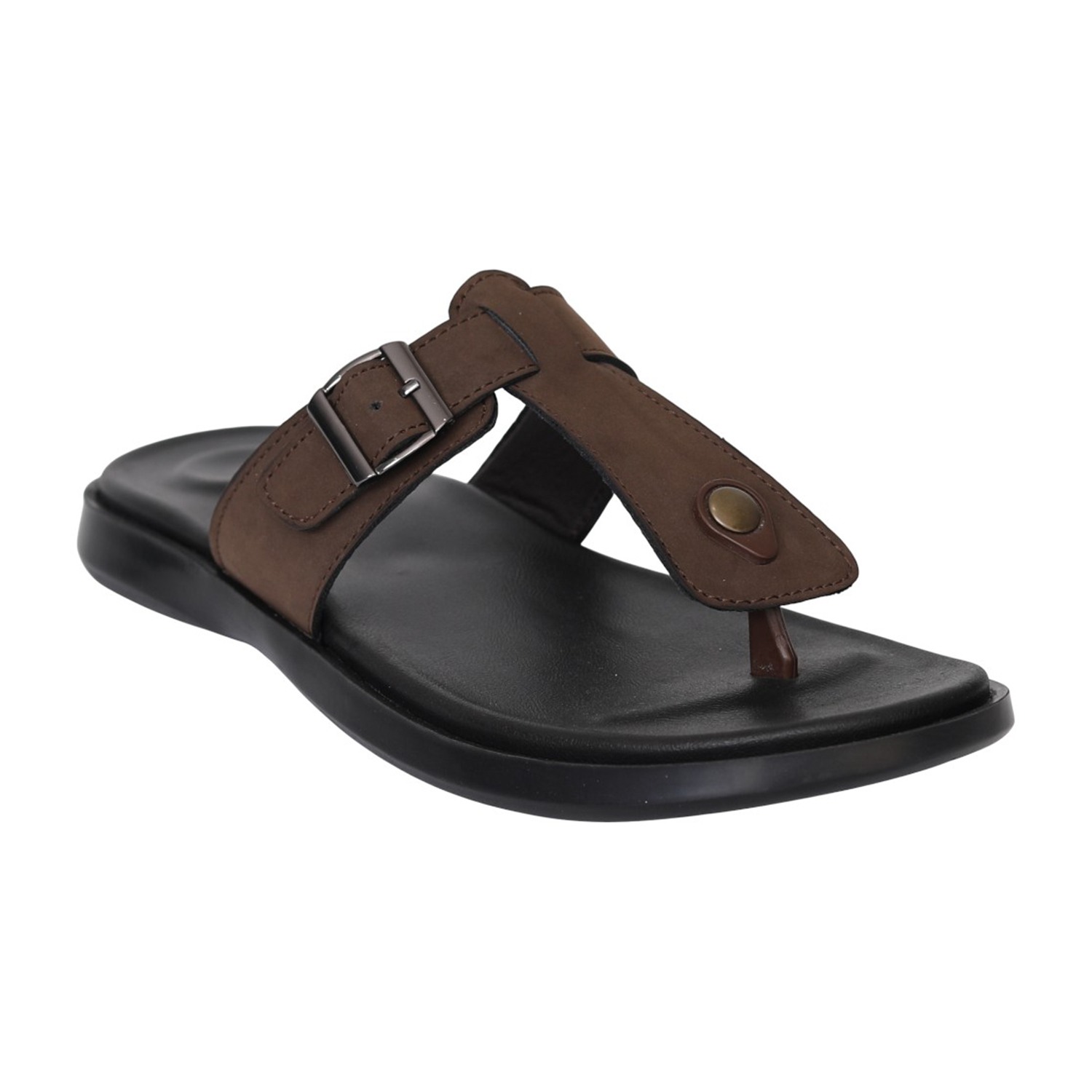 Men Brown FieldStep Buckle Sandals
