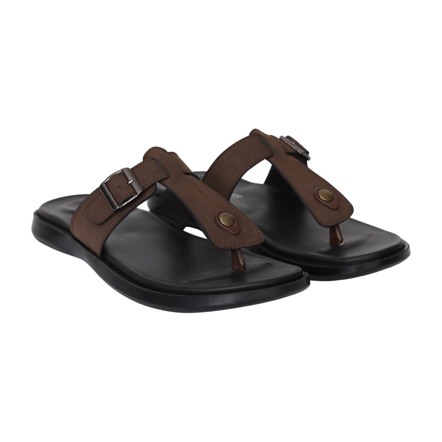 Men Brown FieldStep Buckle Sandals