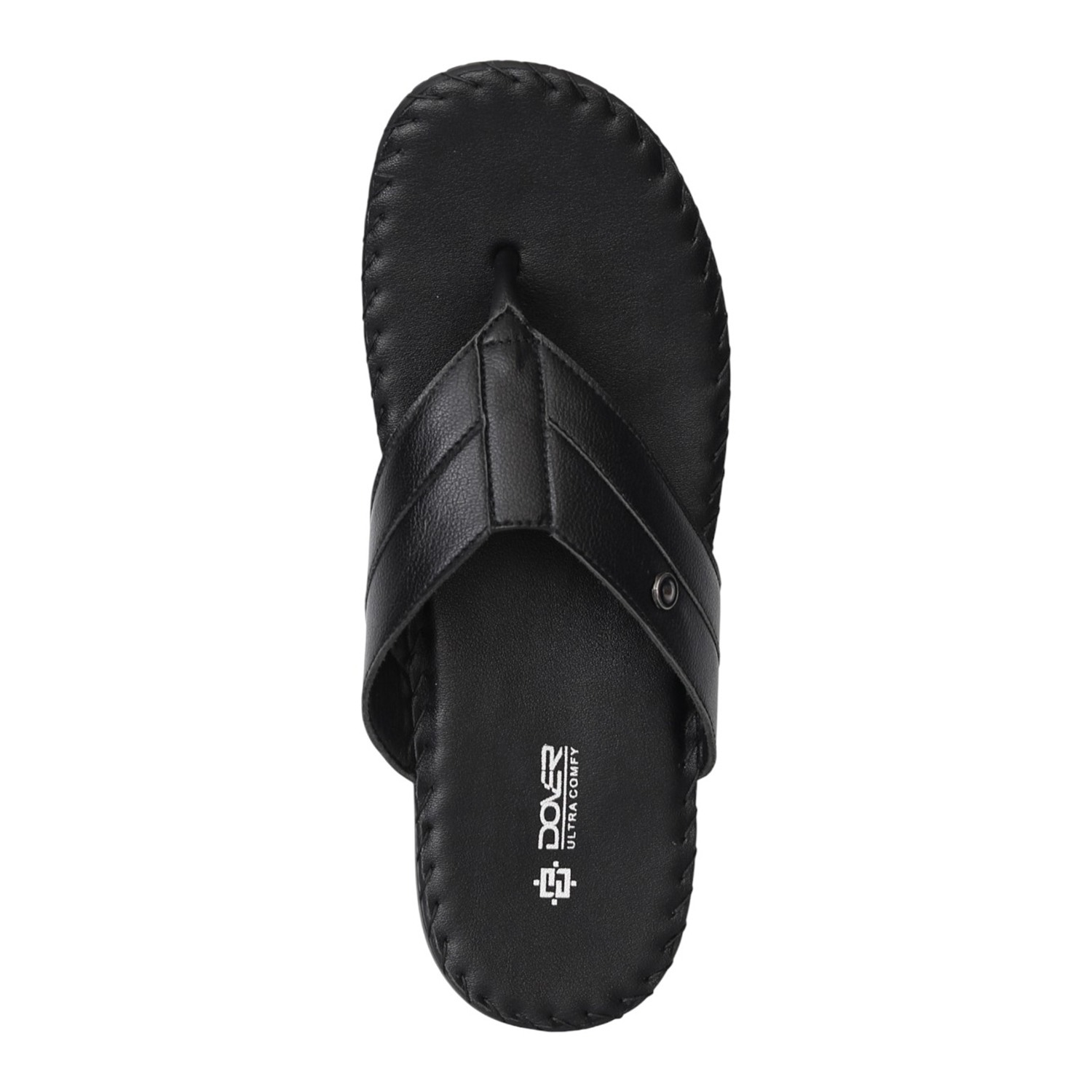 Men Black CraftLine Casual Toe-Post Sandals