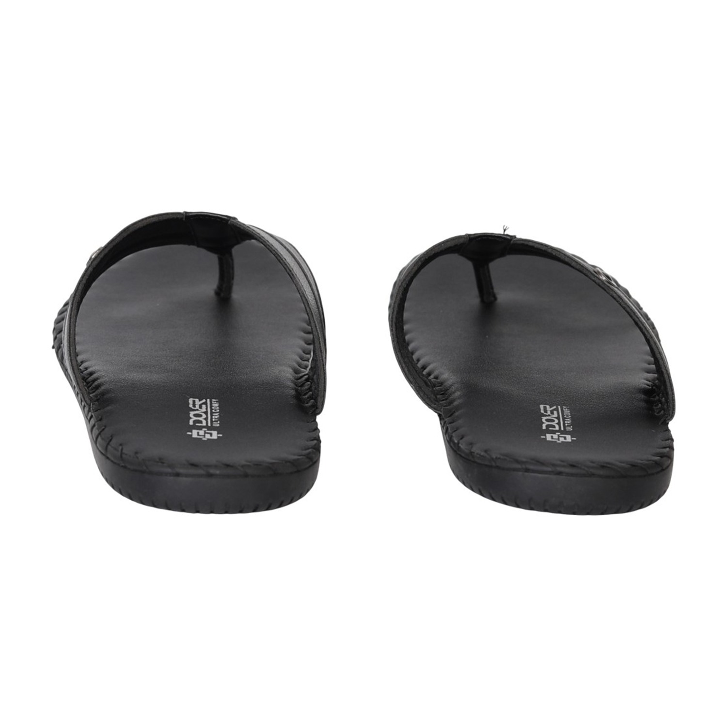 Men Black CraftLine Casual Toe-Post Sandals