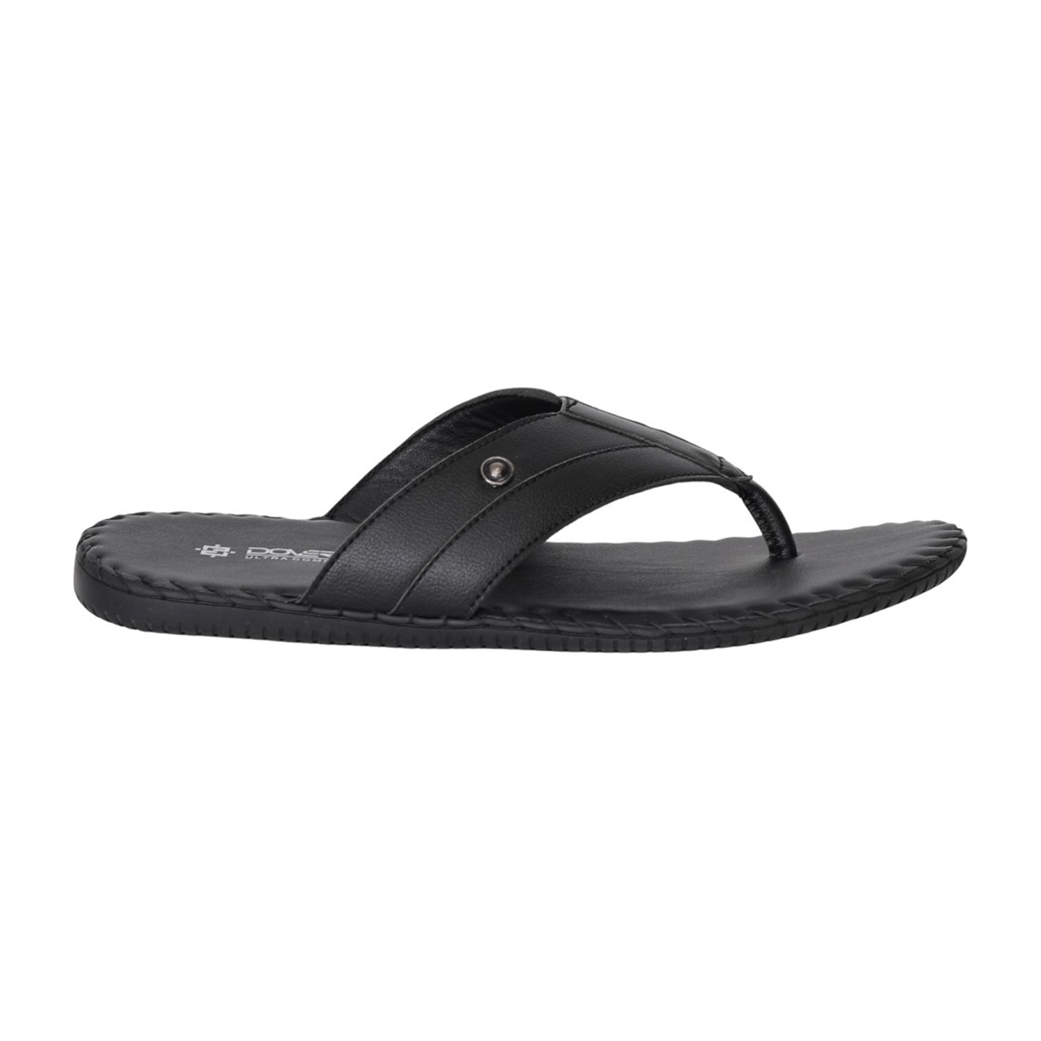 Men Black CraftLine Casual Toe-Post Sandals