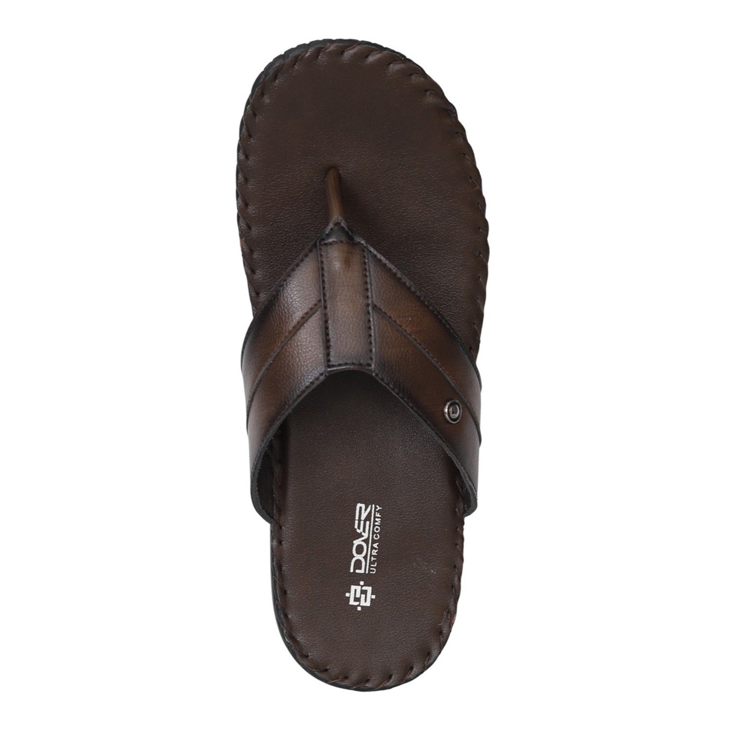 Men Brown CraftLine Casual Toe-Post Sandals