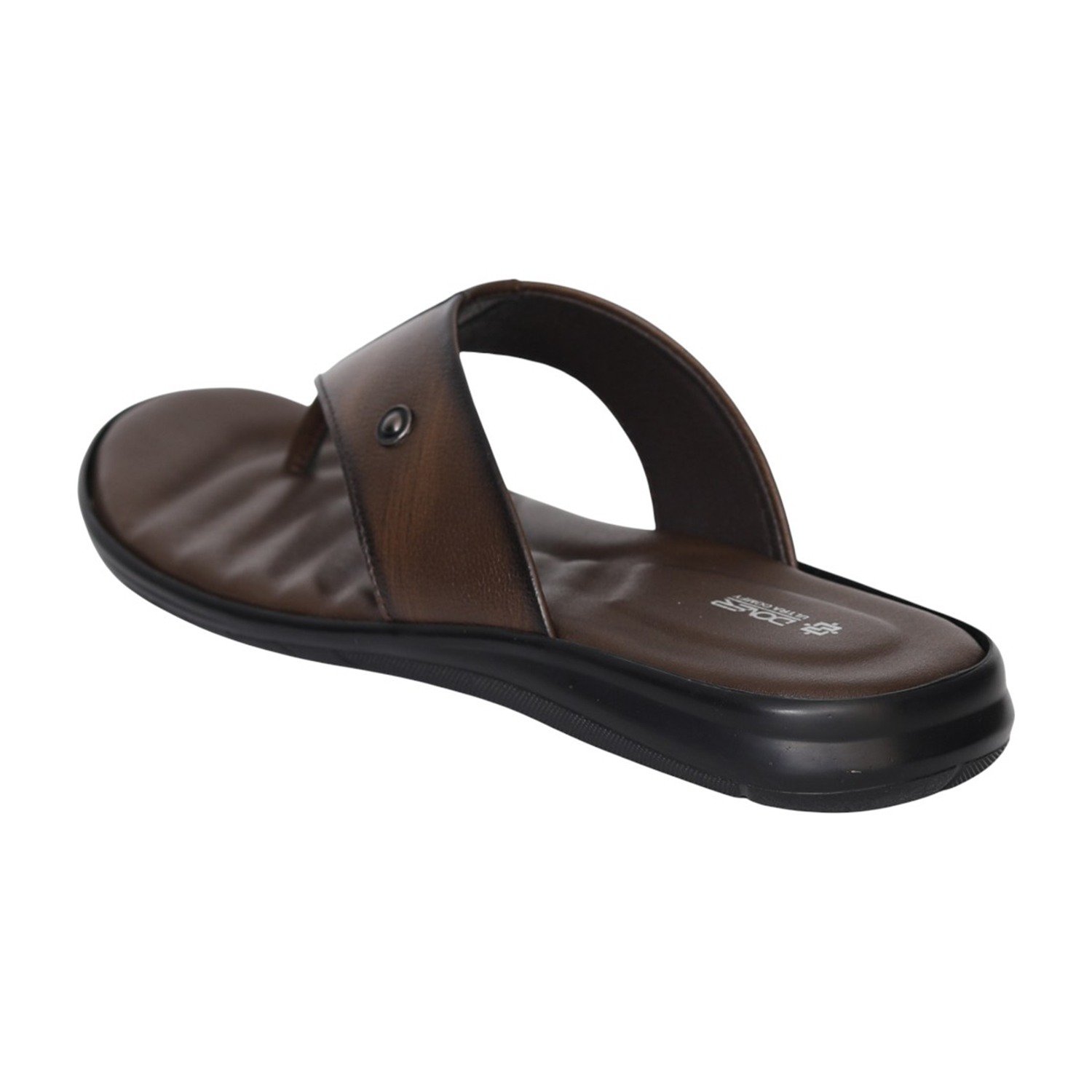 Men Brown Leatherform Thong Sandals