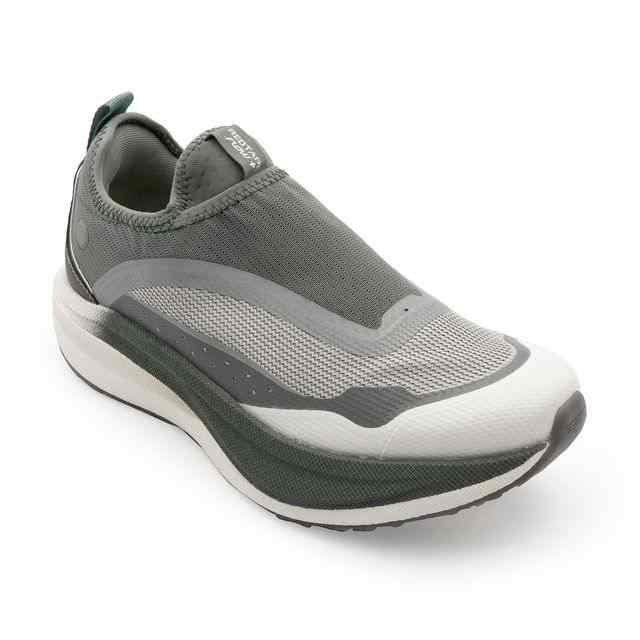 Men Olive Slip-On Sports Shoes with Cushioned Sole