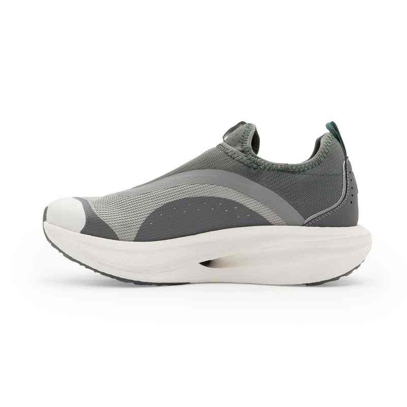 Men Olive Slip-On Sports Shoes with Cushioned Sole