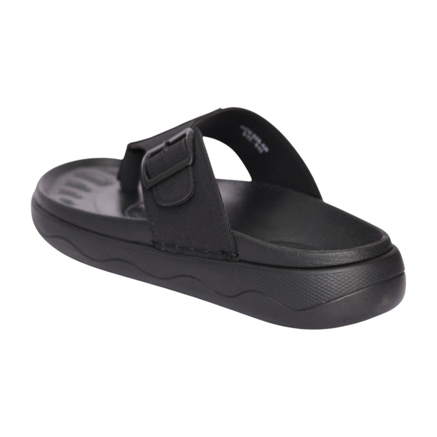 Men Black Sol Relaxed Toe-Post Sandals