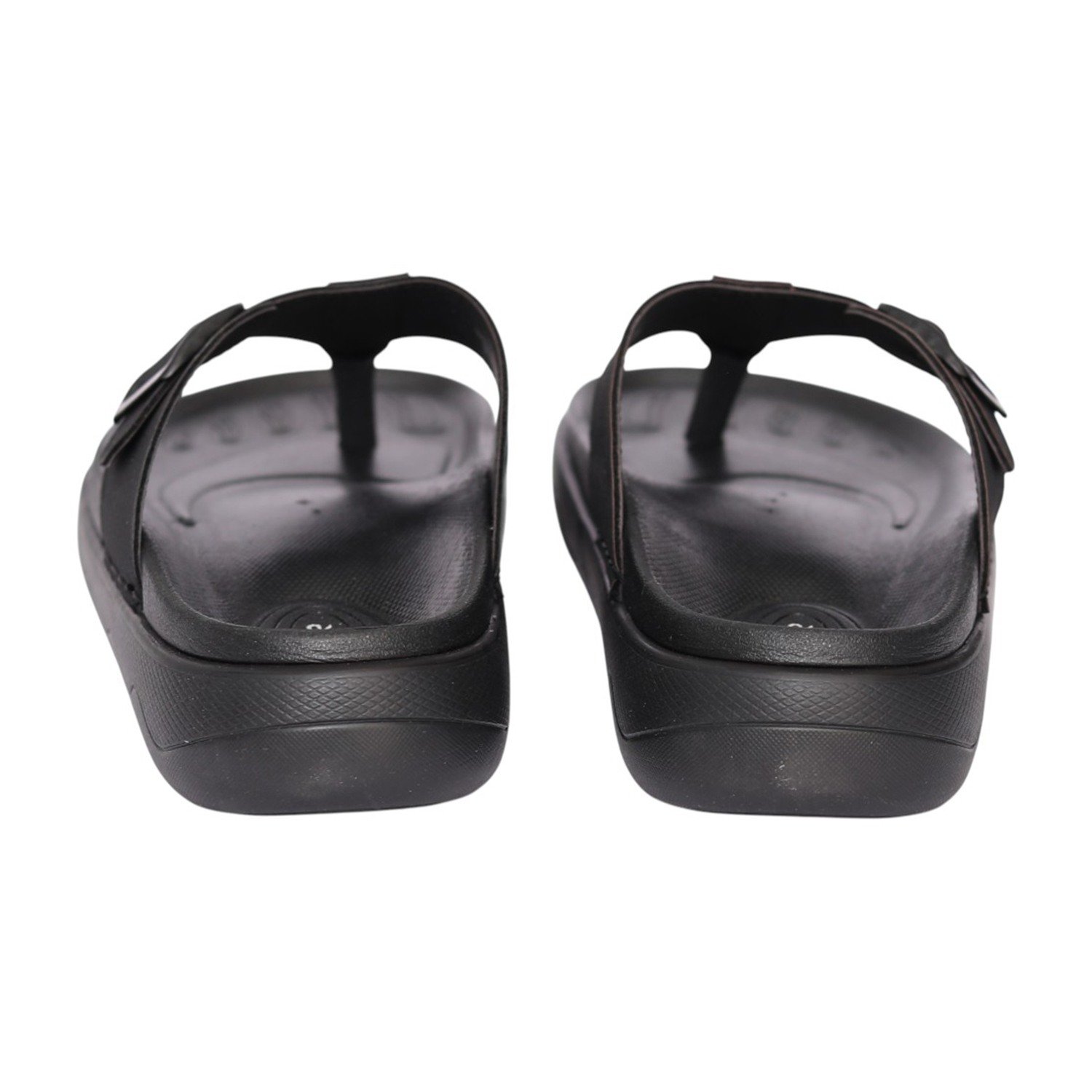 Men Black Sol Relaxed Toe-Post Sandals