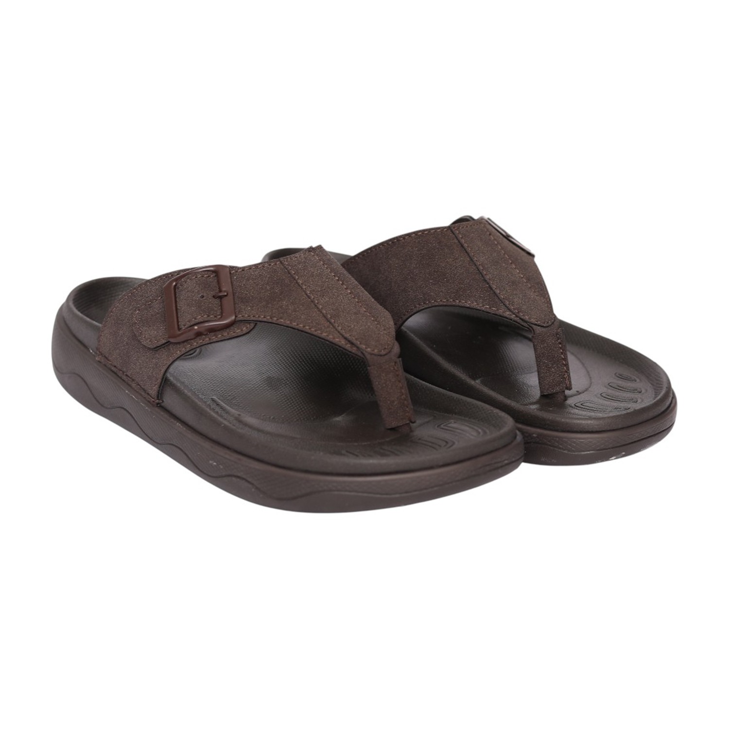 Men Brown Sol Relaxed Toe-Post Sandals